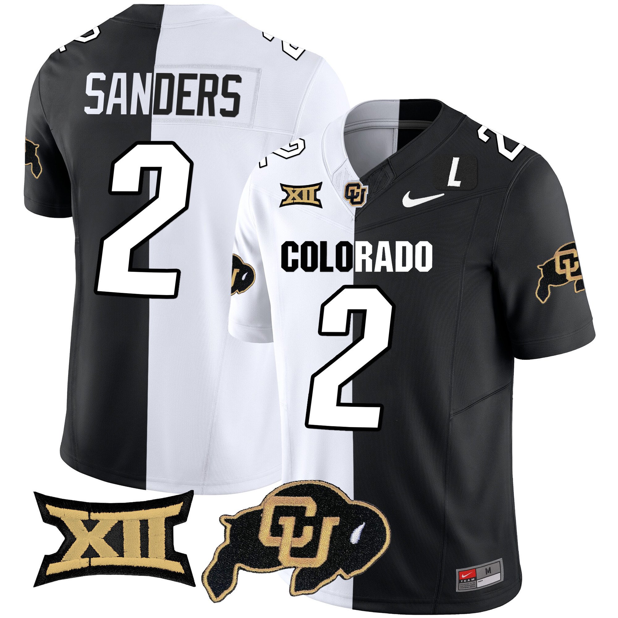 Men’s Colorado Buffaloes Vapor Limited Jersey V2 – Big 12 XII Patch – All Stitched