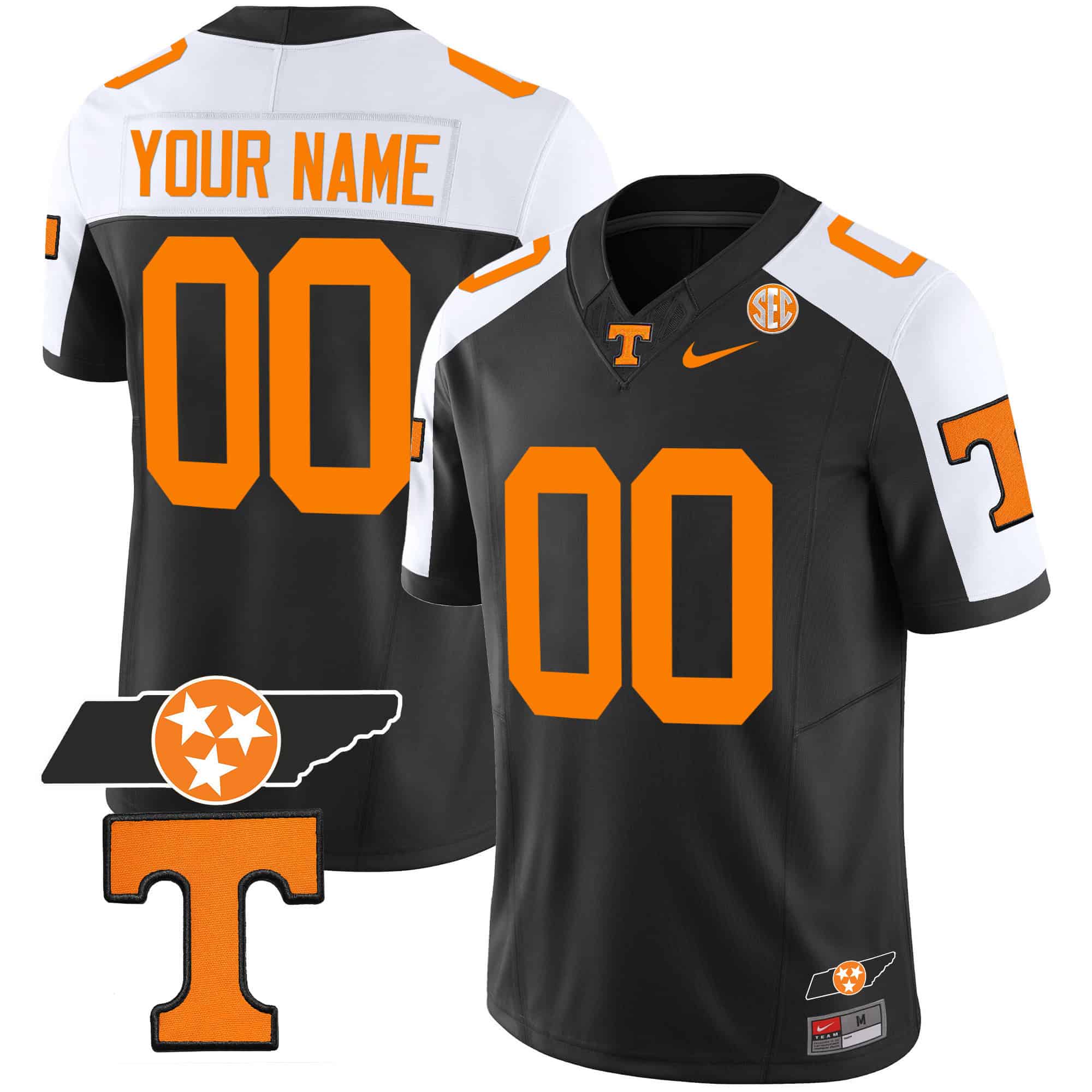 Tennessee Volunteers Checkerboard & Alternate Custom Jersey V2 – All Stitched