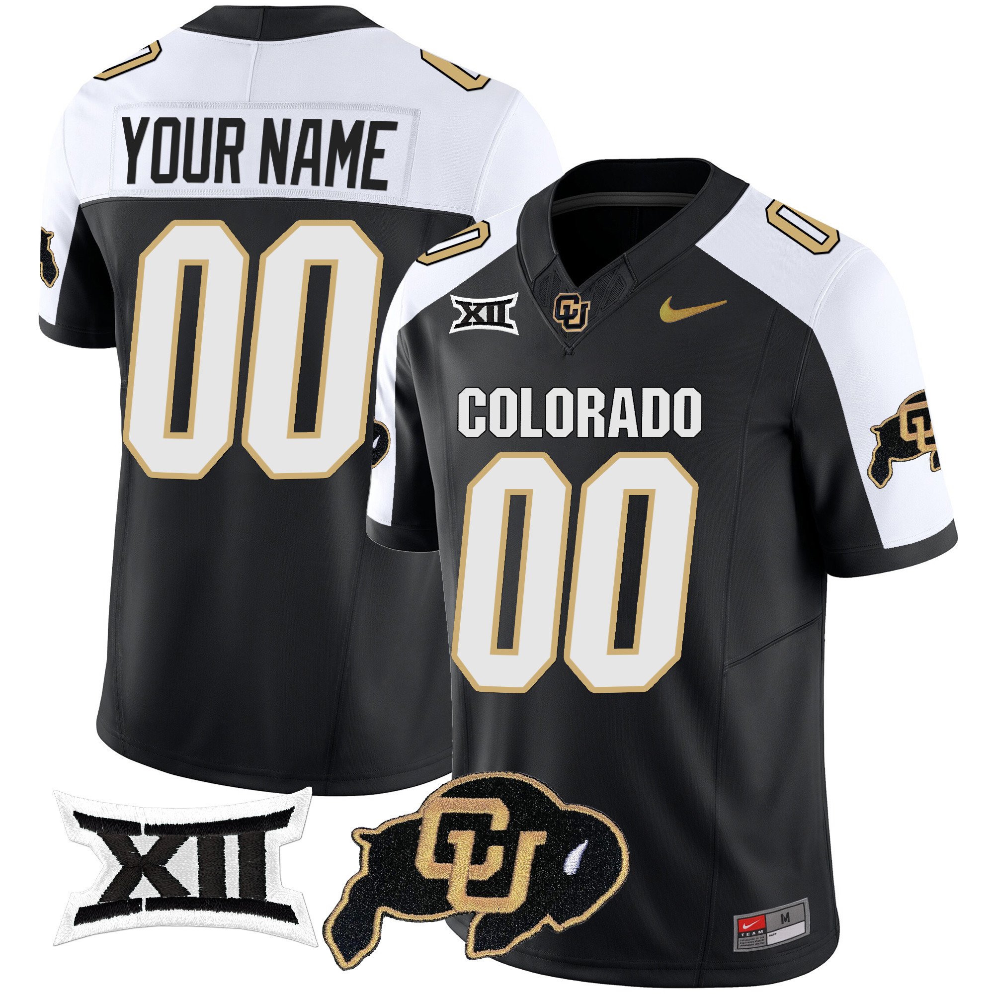 Colorado Buffaloes Vapor Limited Custom Jersey – Big 12 XII Patch – All Stitched