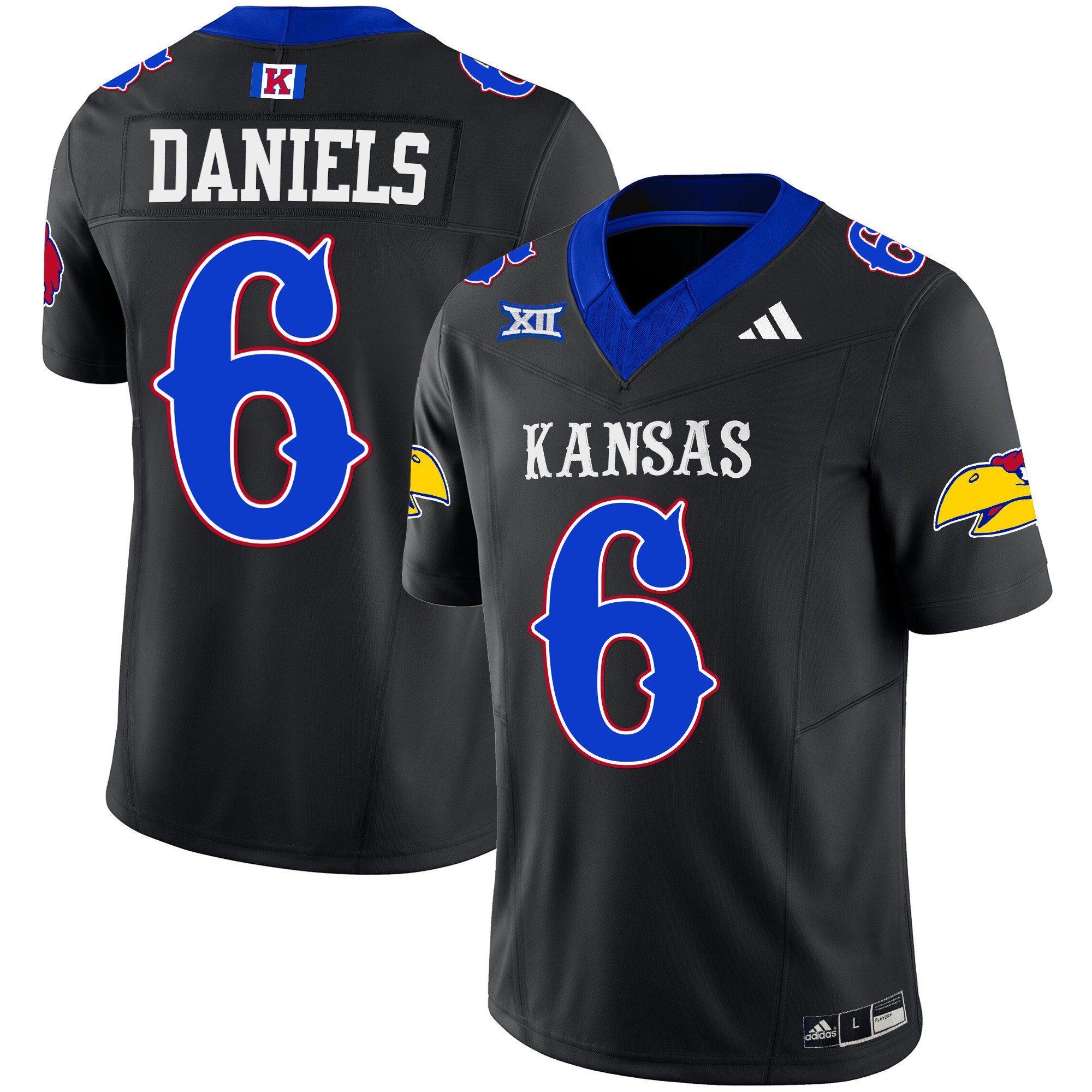 Men’s Kansas Jayhawks Blackhawk Vapor Limited Jersey – All Stitched