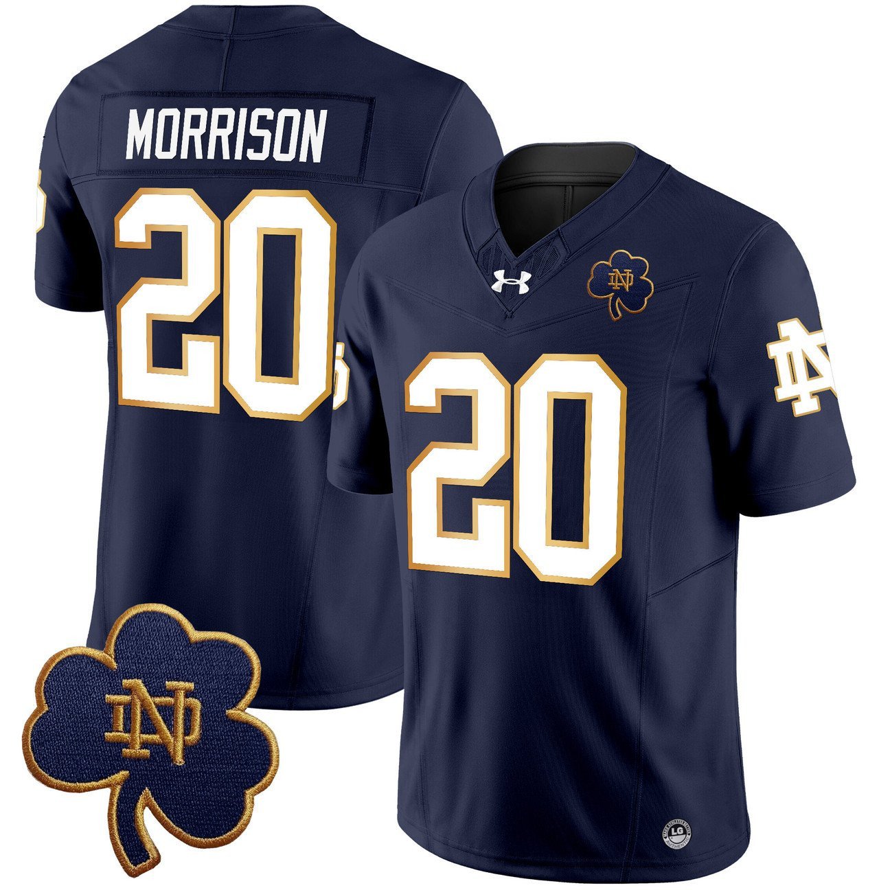 Youth’s Benjamin Morrison Notre Dame Fighting Irish 2024 Vapor Limited Jersey V3 – All Stitched – Navy