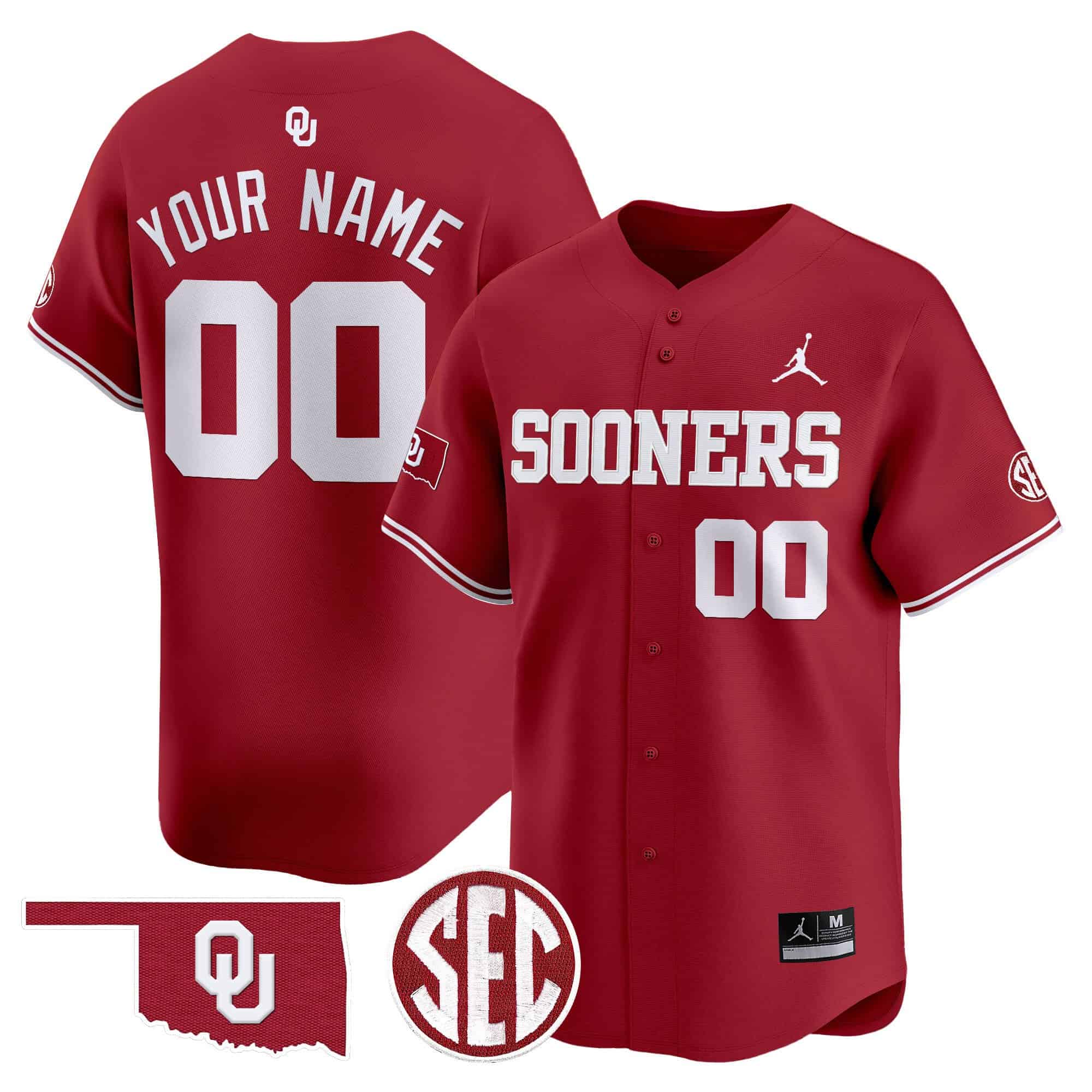 Oklahoma Sooners 2024 Vapor Premier Limited Custom Jersey V2 – SEC Patch – All Stitched