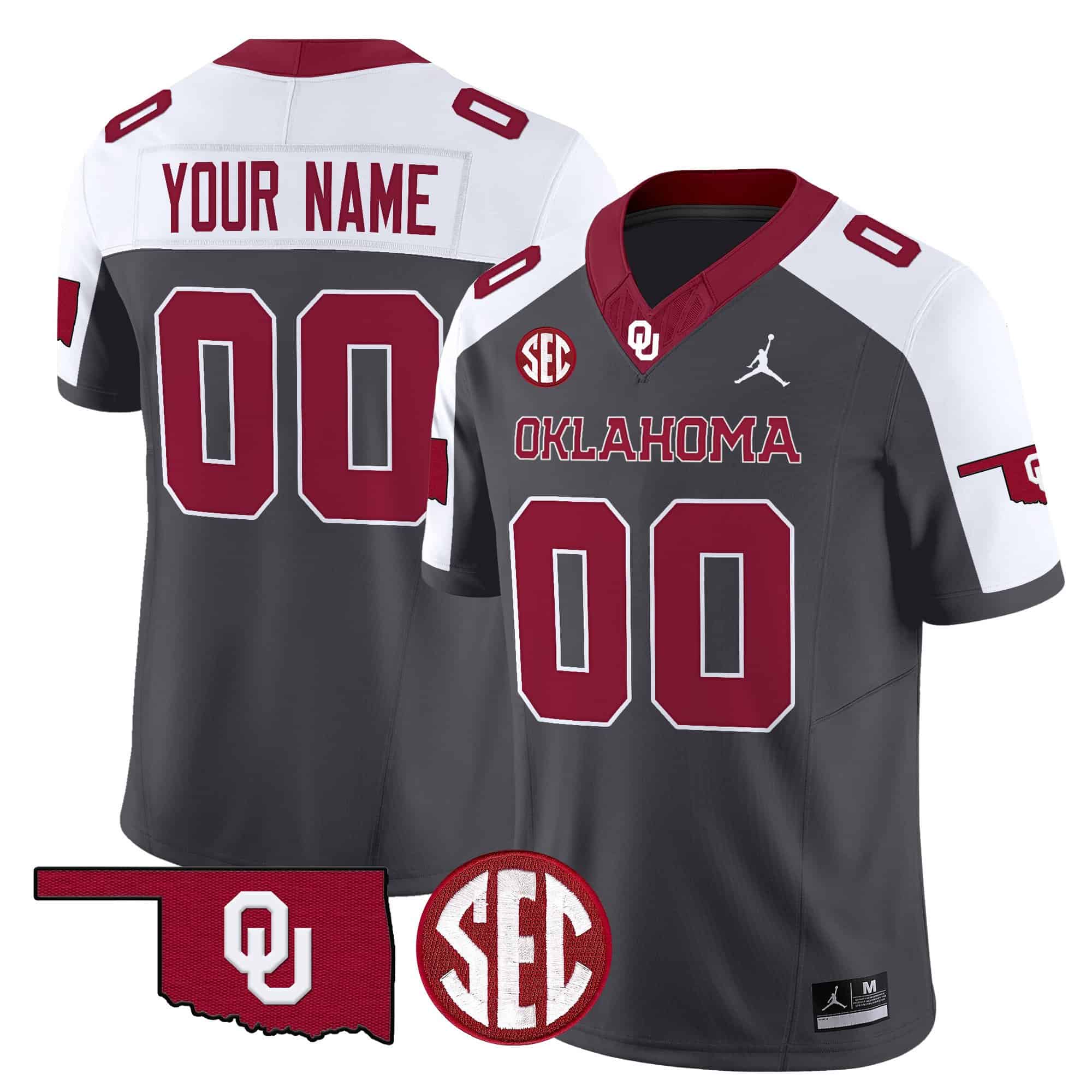 Oklahoma Sooners 2024 Vapor Limited Custom Jersey – SEC Patch – All Stitched