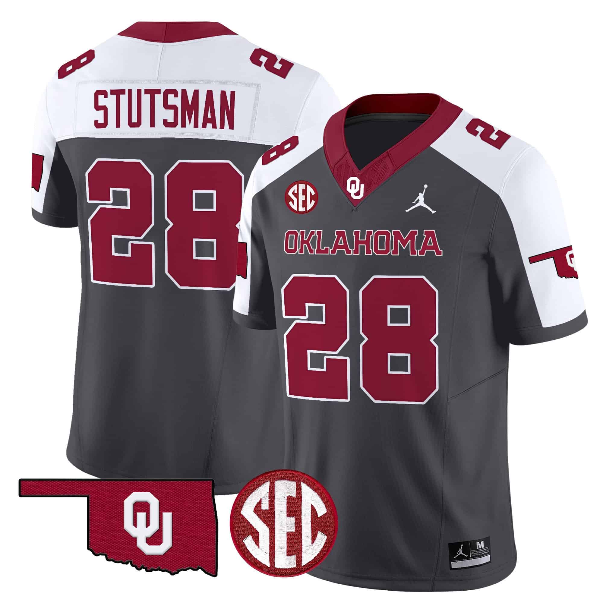 Men’s Oklahoma Sooners 2024 Vapor Limited Jersey – SEC Patch – All Stitched
