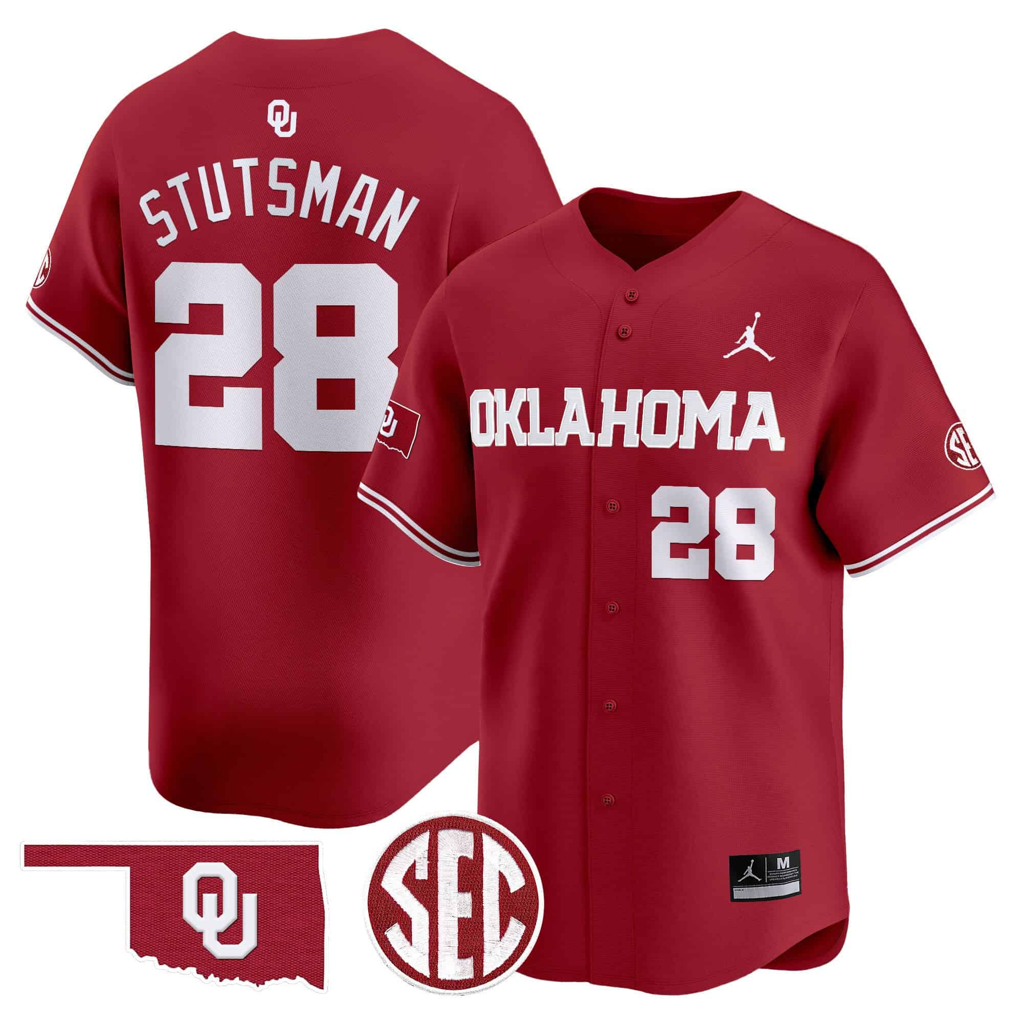 Men’s Oklahoma Sooners 2024 Vapor Premier Limited Jersey – SEC Patch – All Stitched