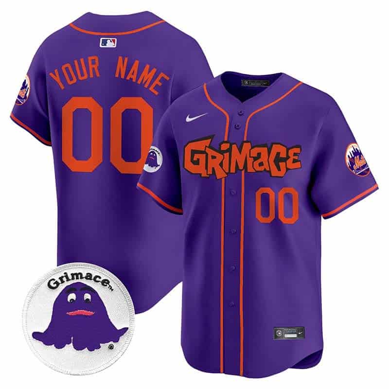 Mets Grimace Vapor Premier Limited Custom Jersey V2 – All Stitched