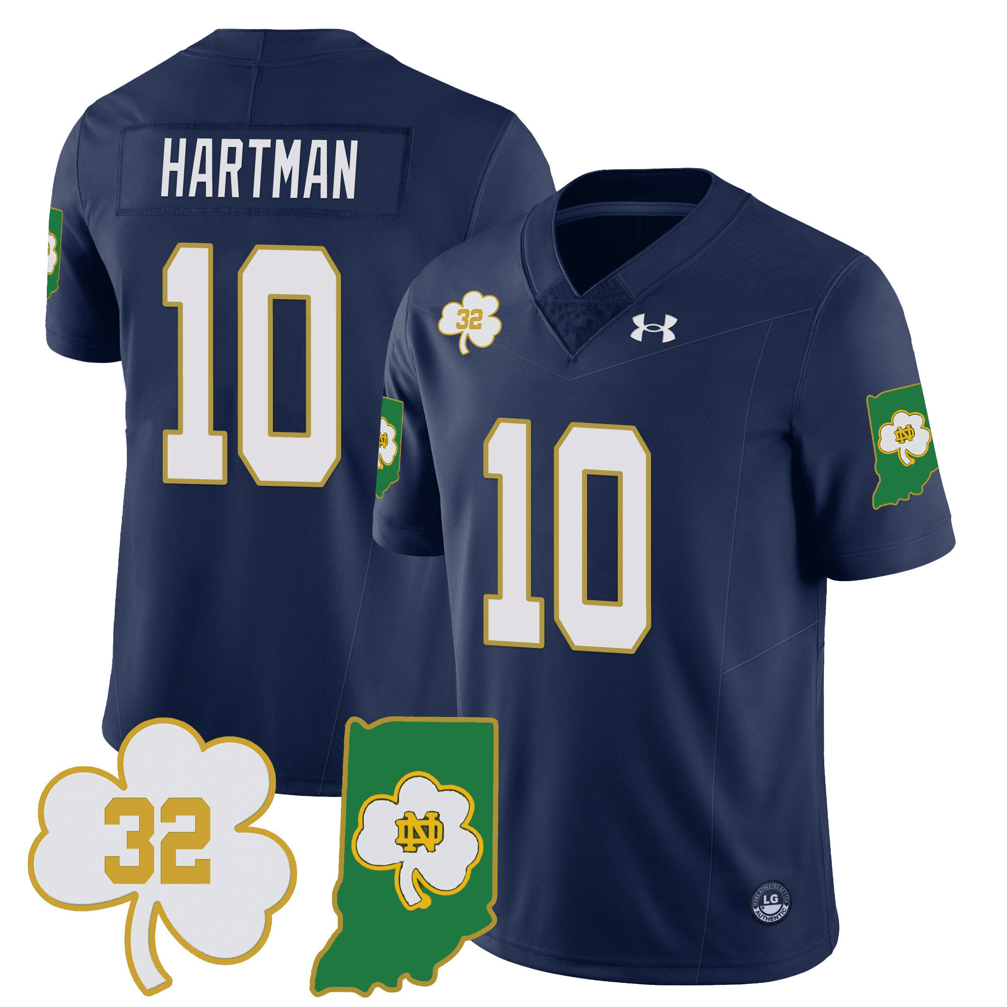 Men’s Notre Dame Fighting Irish Vapor Limited Jersey – Indiana Map – All Stitched