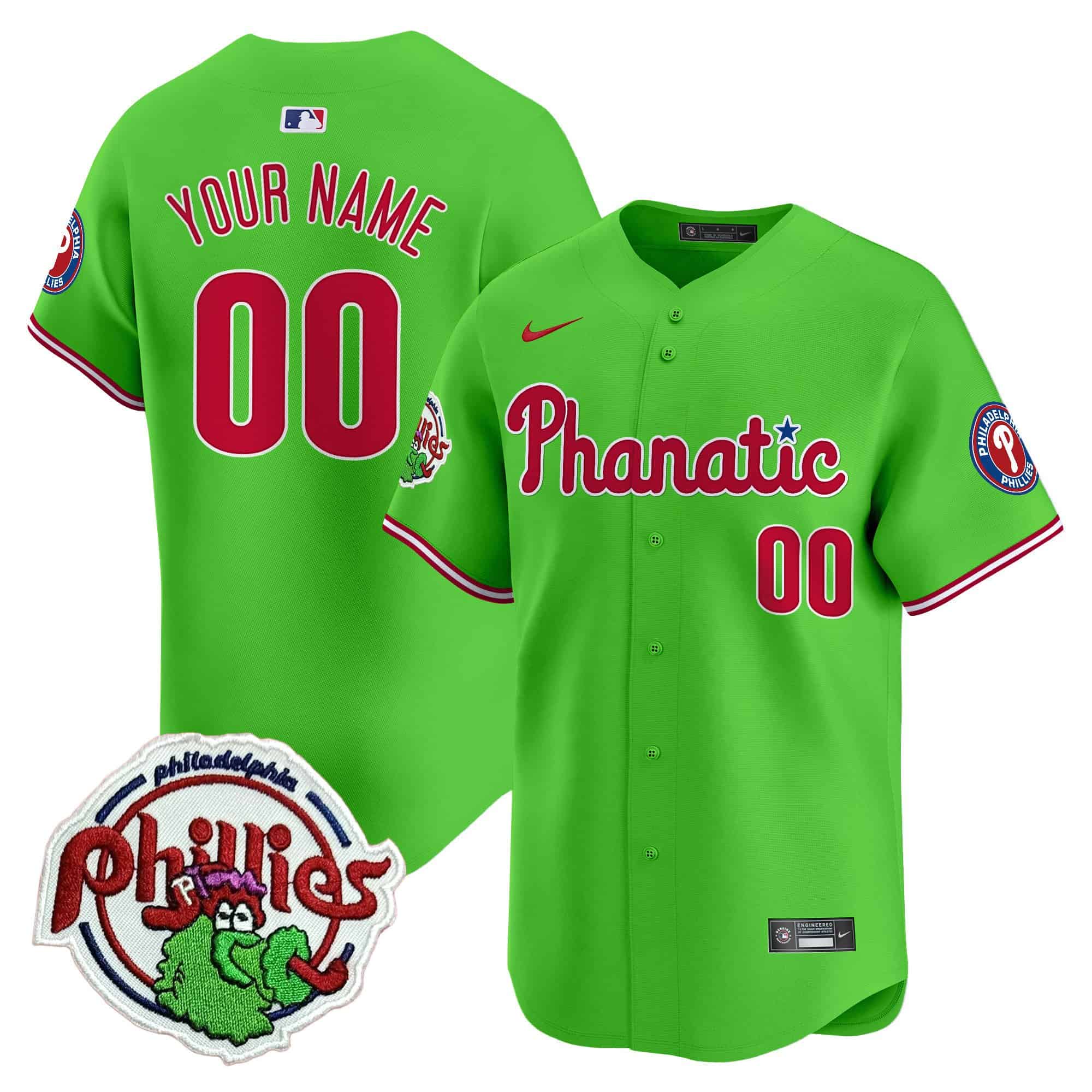 Phillies Phanatic Patch Vapor Premier Limited Custom Jersey – All Stitched