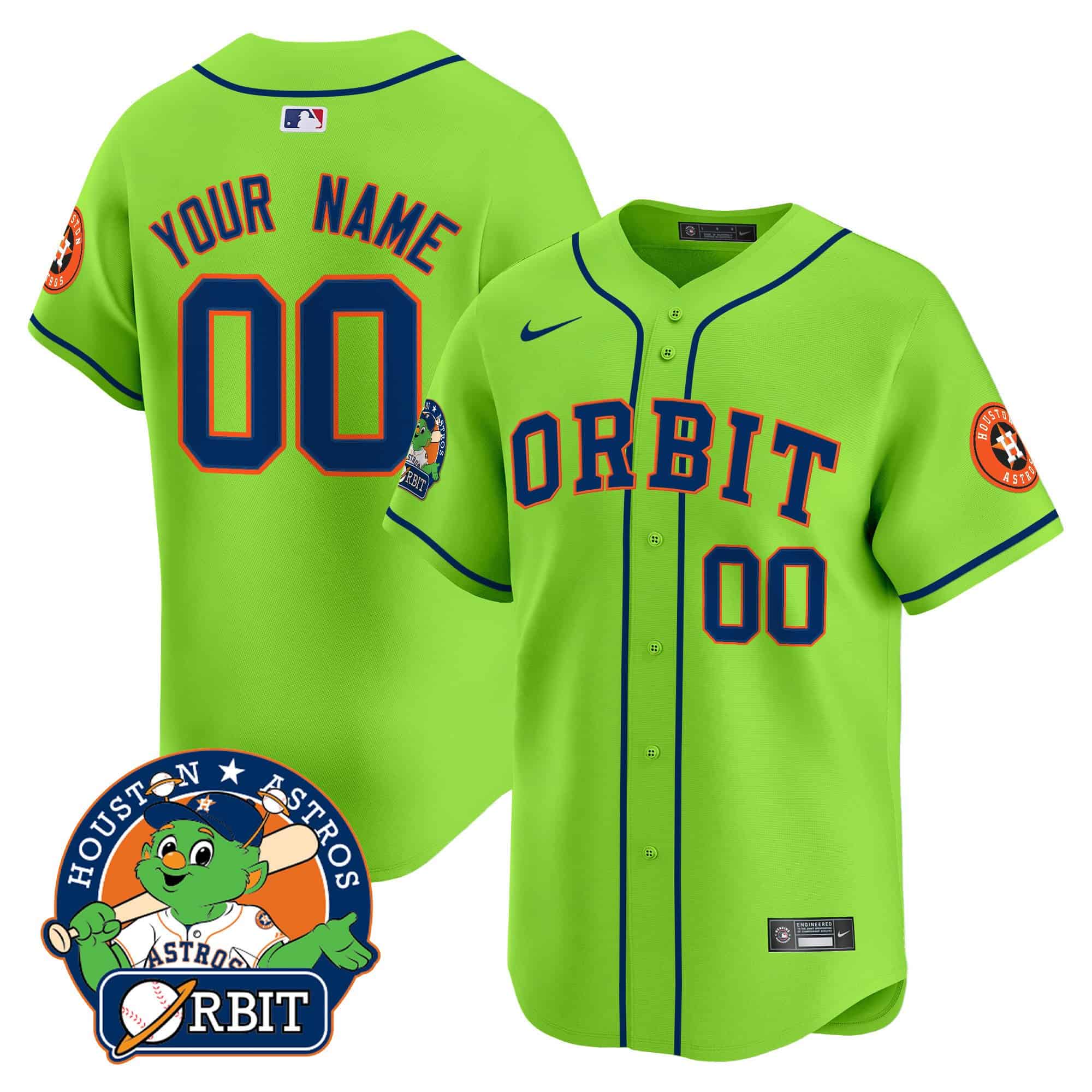 Astros Orbit Patch Vapor Premier Limited Custom Jersey – All Stitched
