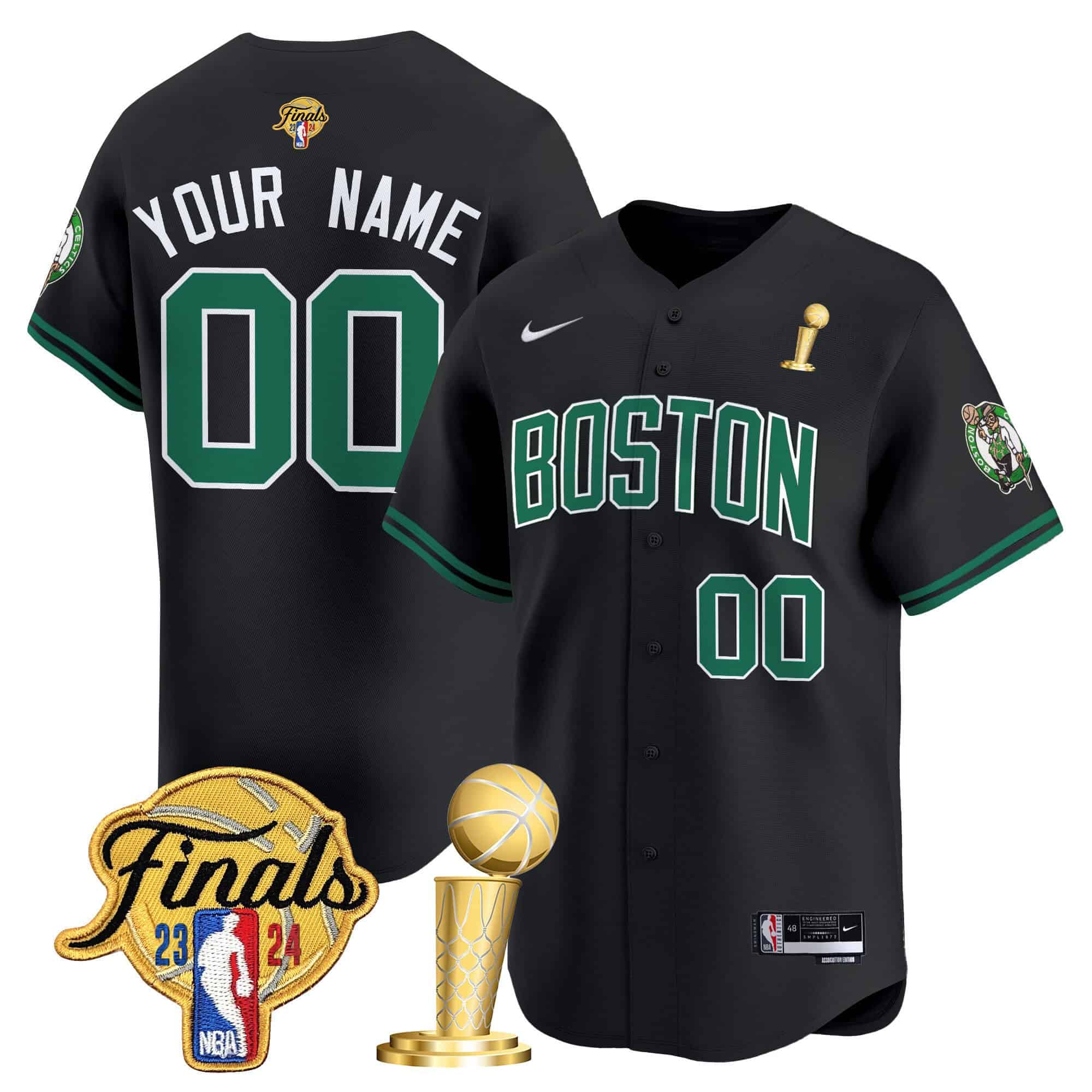 Boston Celtics 2024 Final & Patch Baseball Custom Jersey – All Stitched