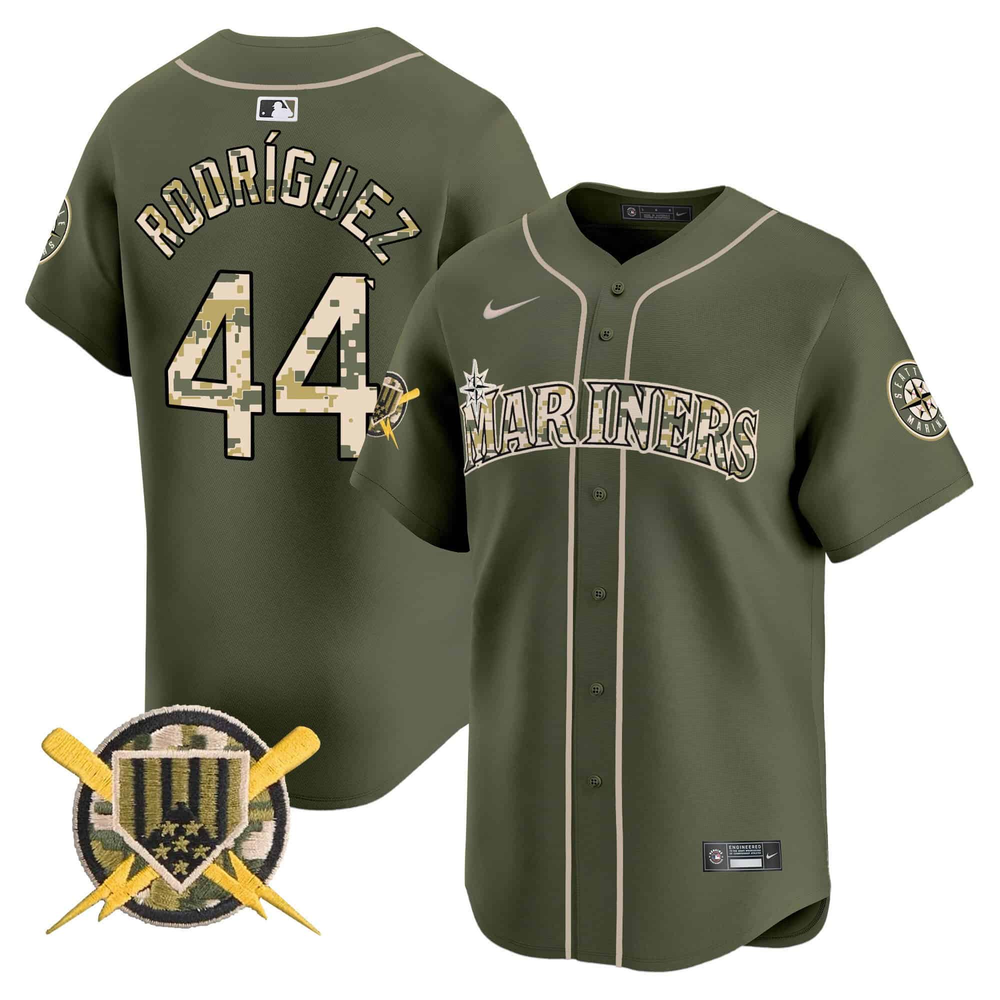 Men’s Seattle Mariners Armed Forces Day Vapor Premier Limited Jersey – All Stitched