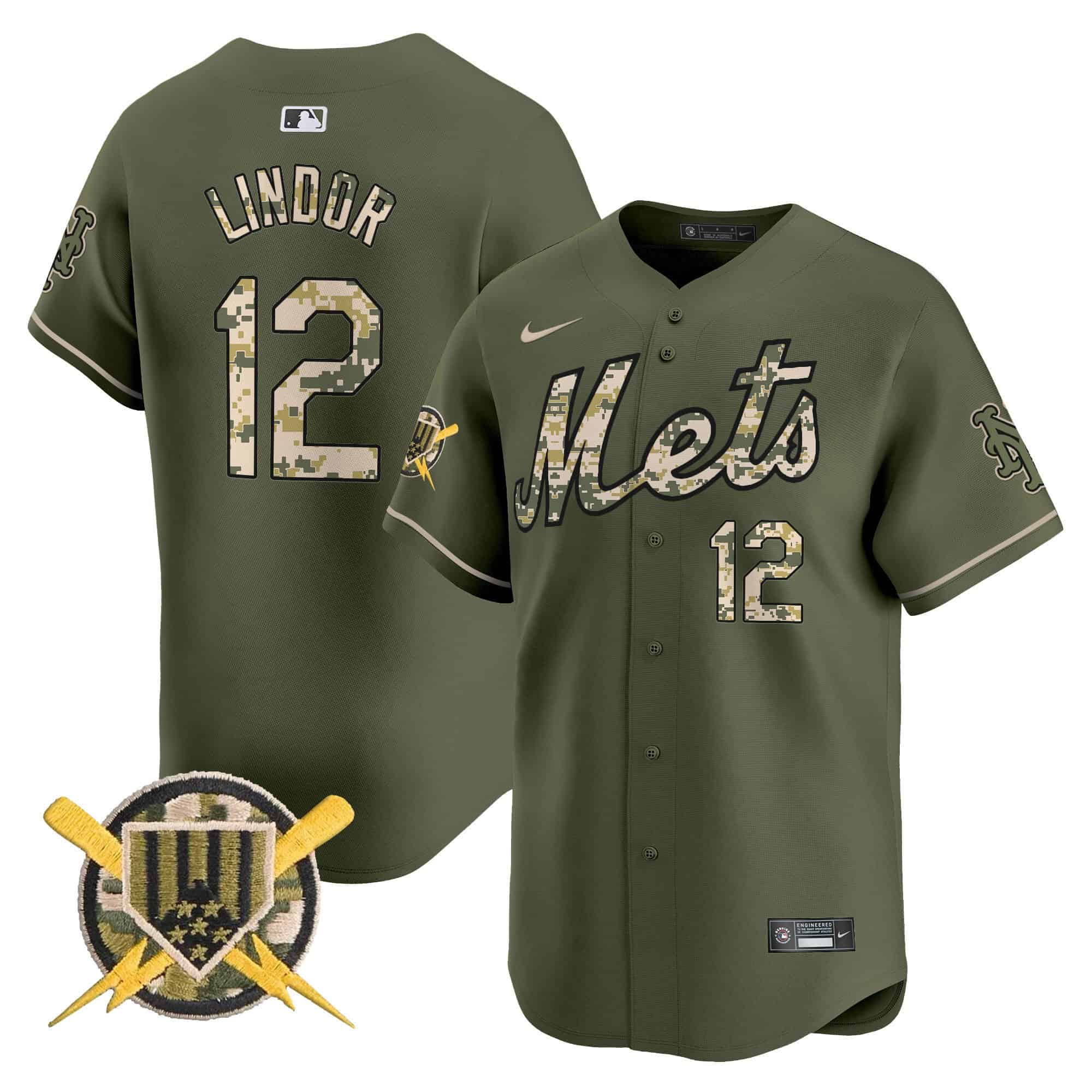 Men’s Mets Armed Forces Day Vapor Premier Limited Jersey – All Stitched