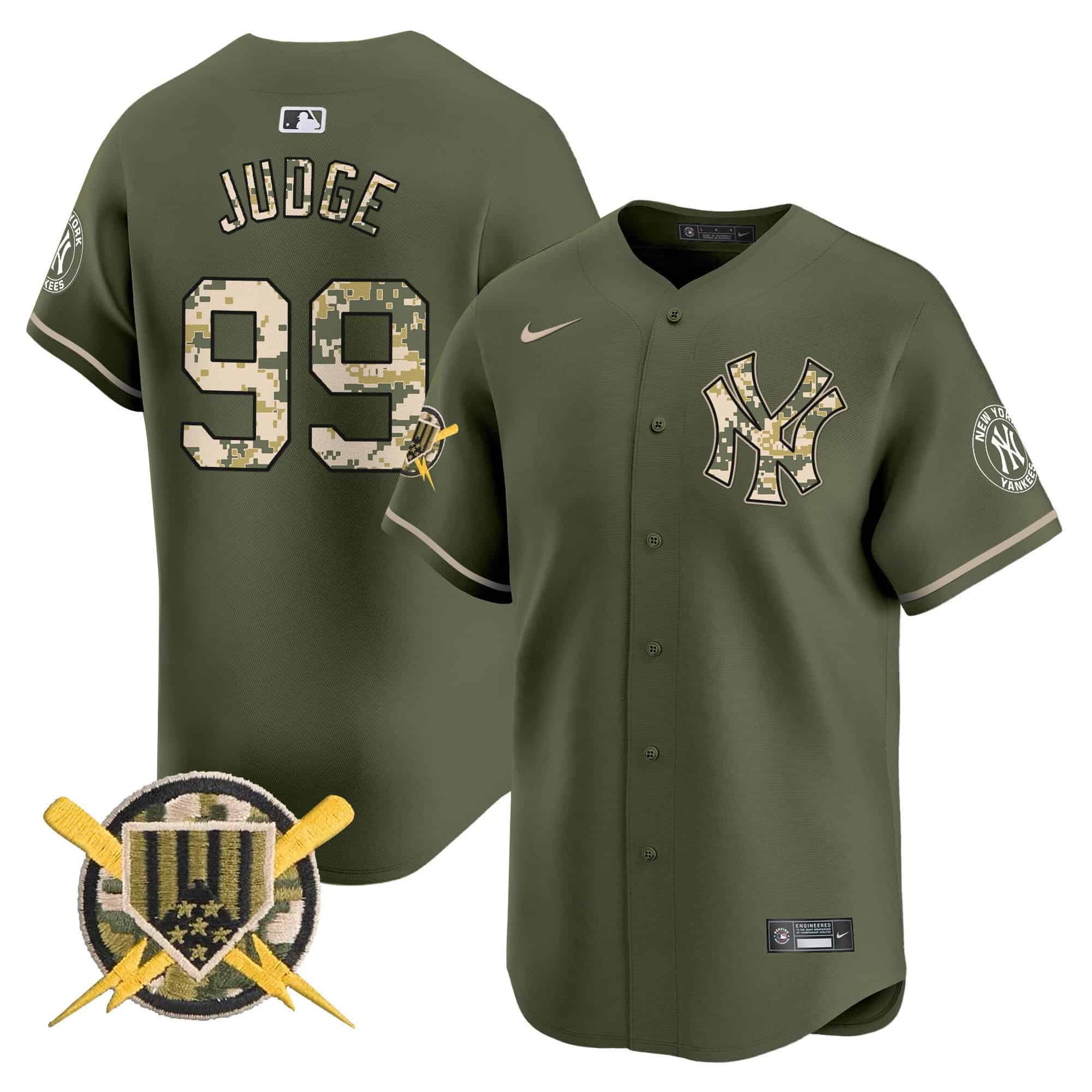 Men’s New York Yankees Armed Forces Day Vapor Premier Limited Jersey – All Stitched