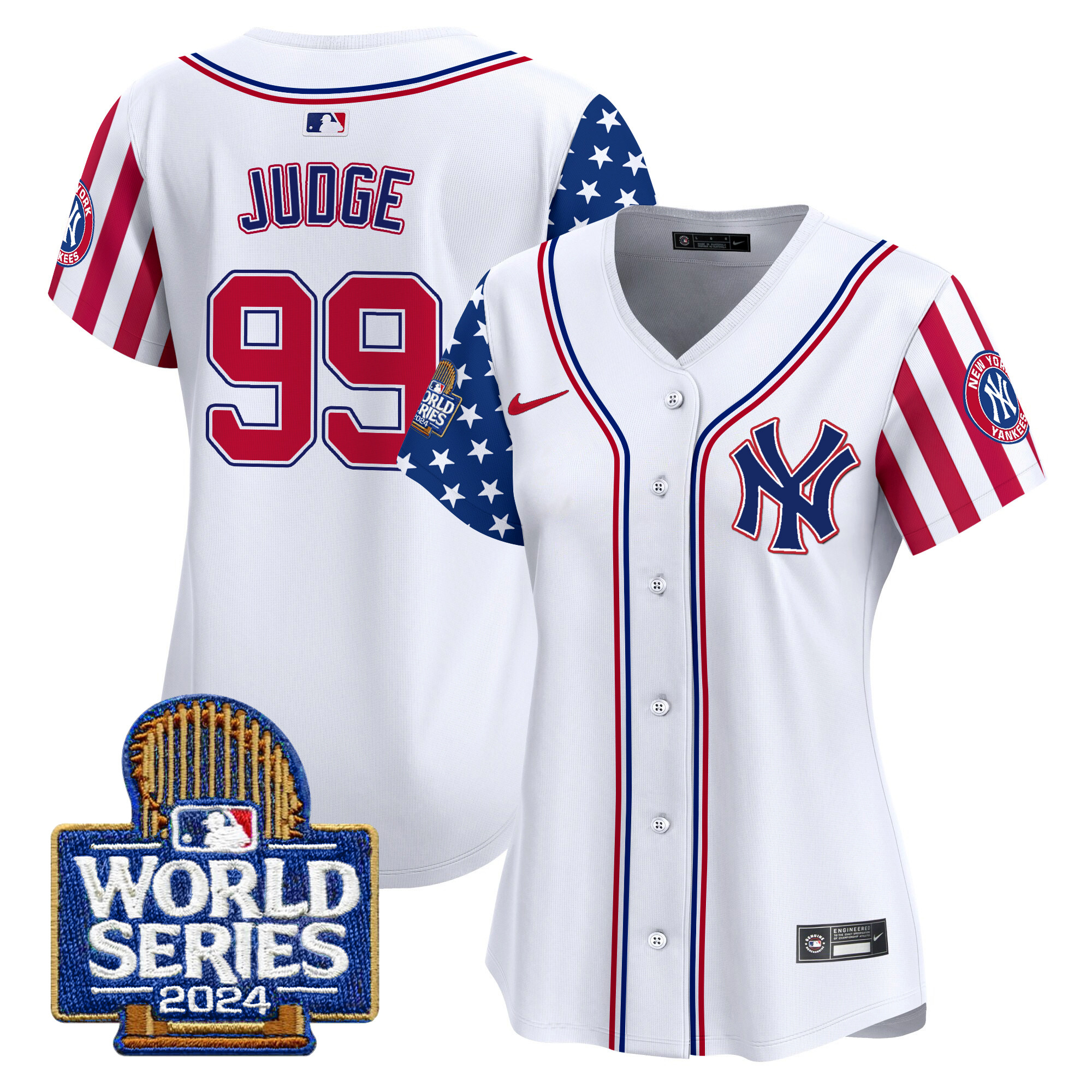 Women’s Yankees American Style 2024 World Series Vapor Premier Limited Jersey – All Stitched