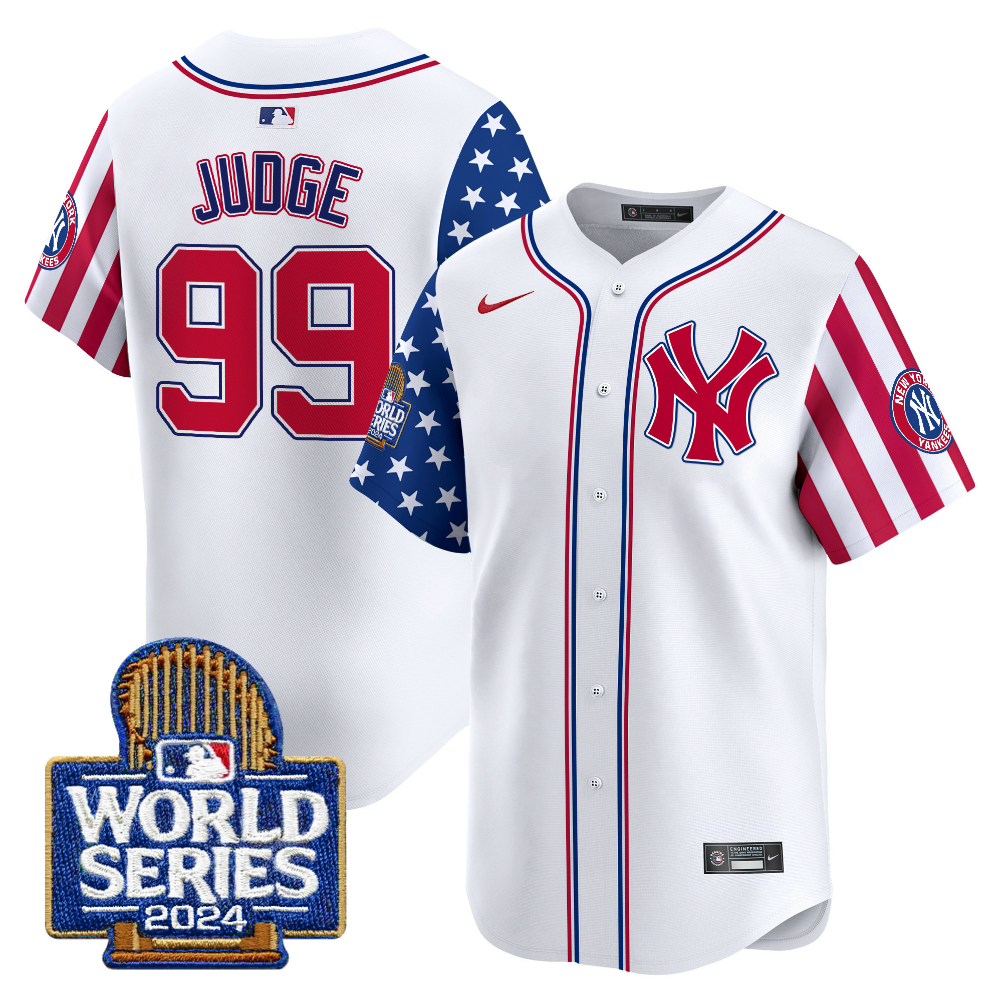 Men’s Yankees American Style 2024 World Series Vapor Premier Limited Jersey – All Stitched