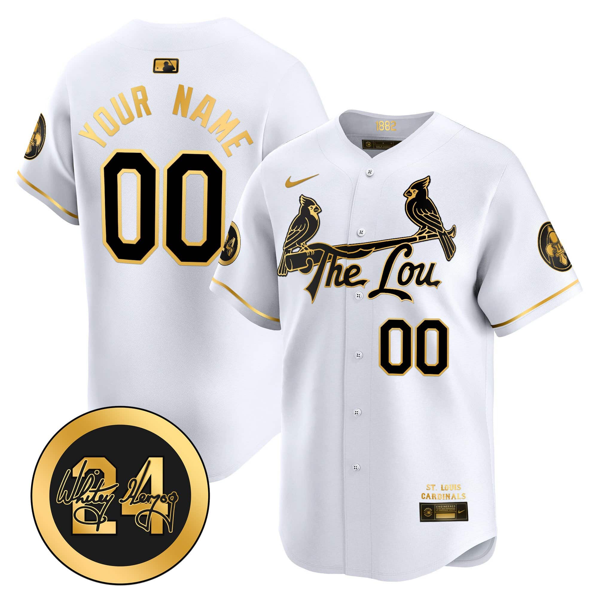 St. Louis Cardinals 2024 City Connect Whitey Herzog Patch Vapor Premier Limited Custom Jersey – All Stitched