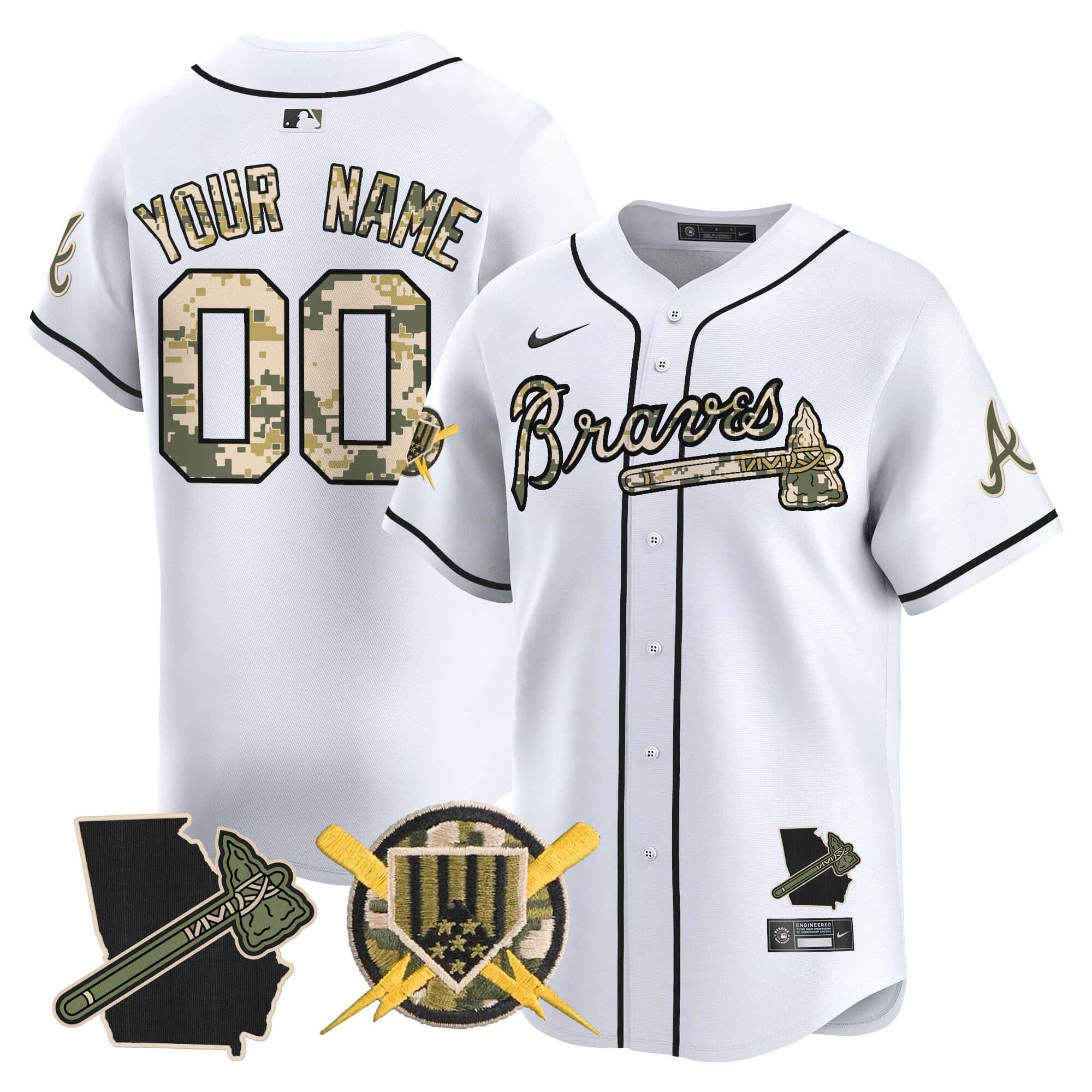 Atlanta Braves Armed Forces Day Vapor Premier Limited Custom Jersey – All Stitched
