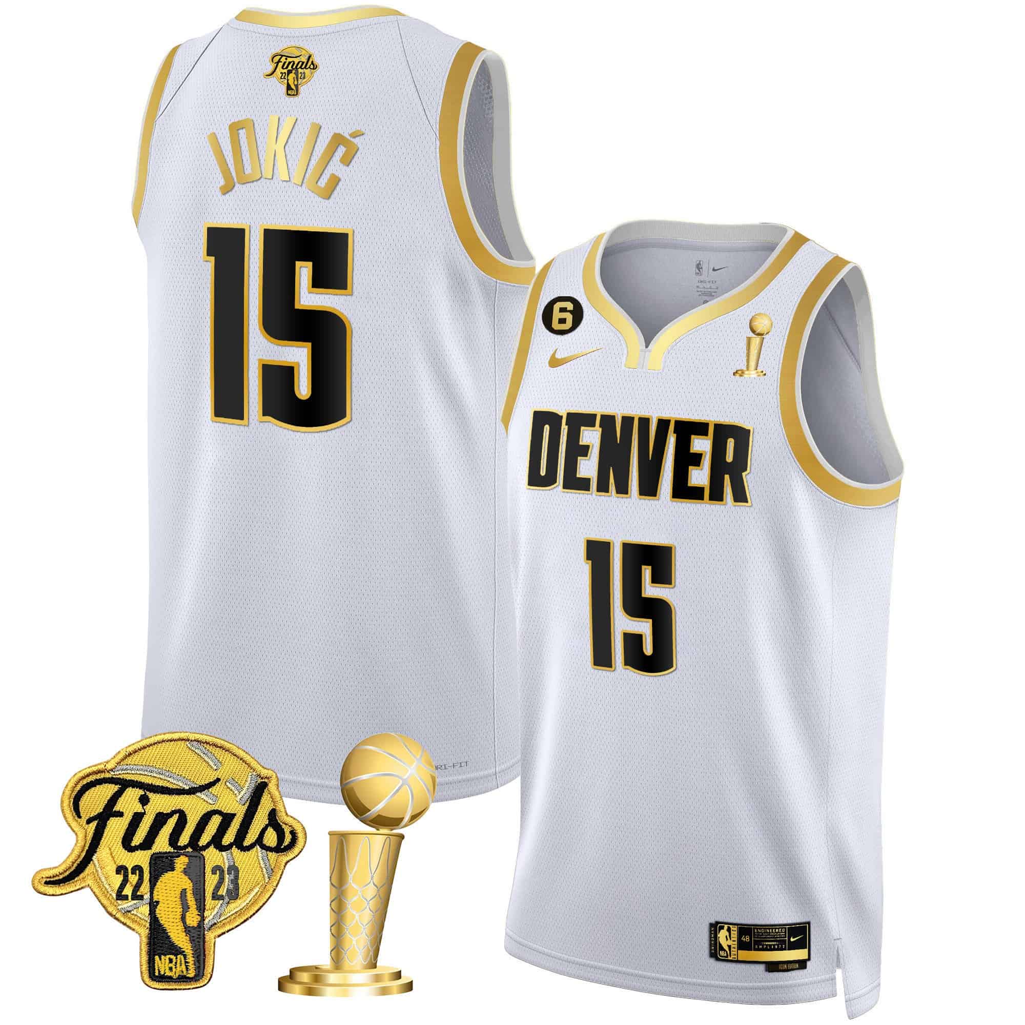 Youth’s Denver Nuggets 2023 Finals & Patch Jersey – All Stitched