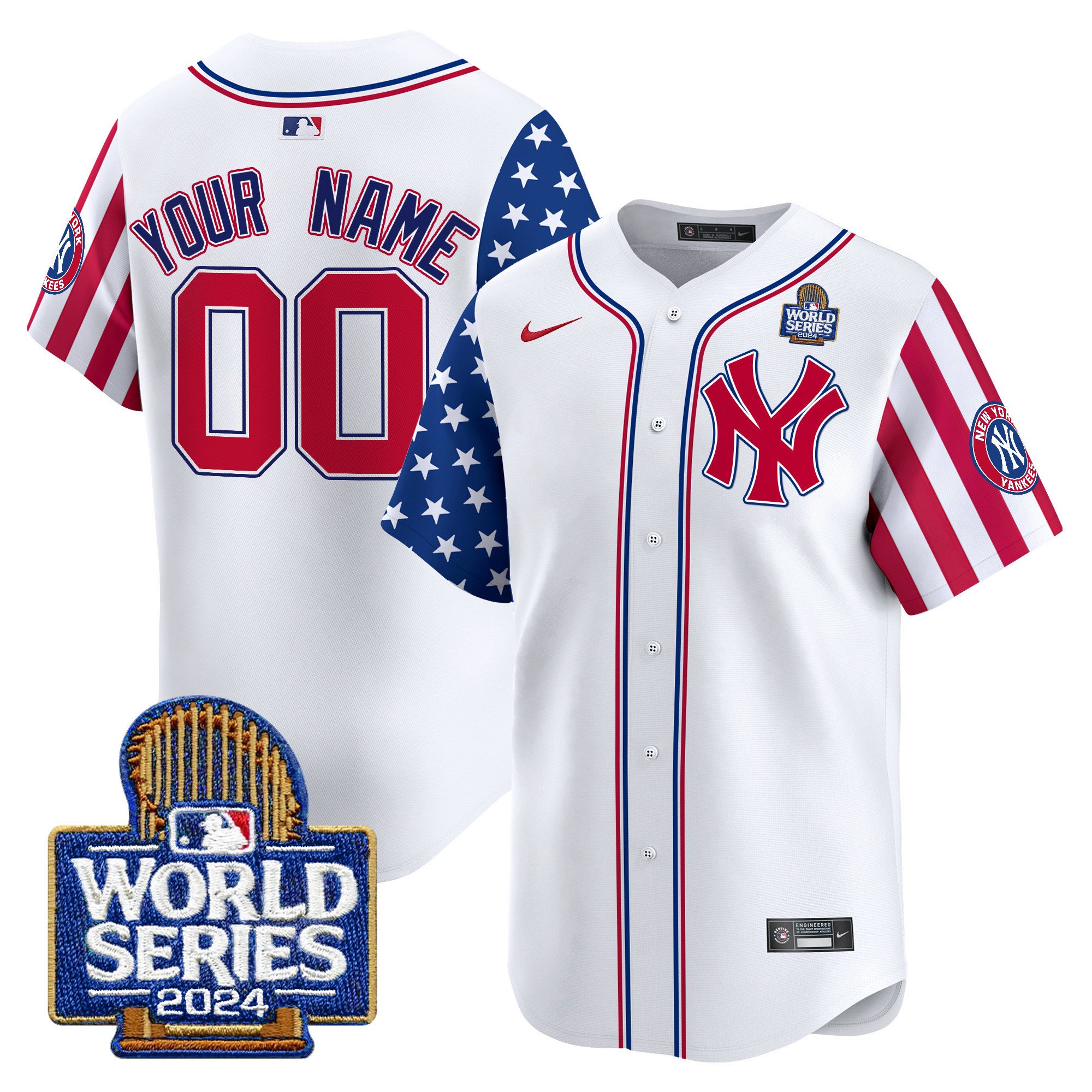 Yankees American Style 2024 World Series Vapor Premier Limited Custom Jersey V2 – All Stitched