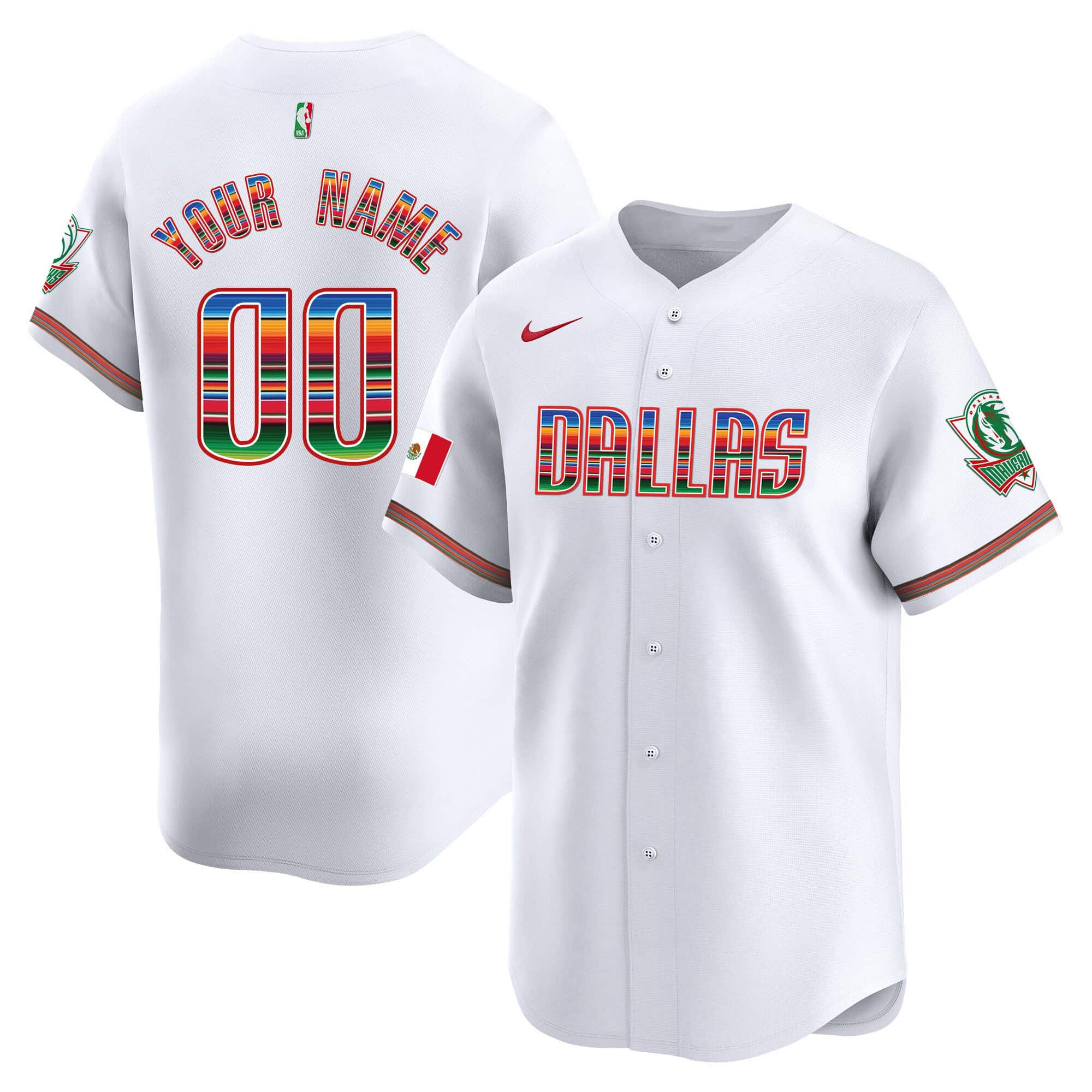 Dallas Mavericks Mexico Vapor Baseball Custom Jersey – All Stitched