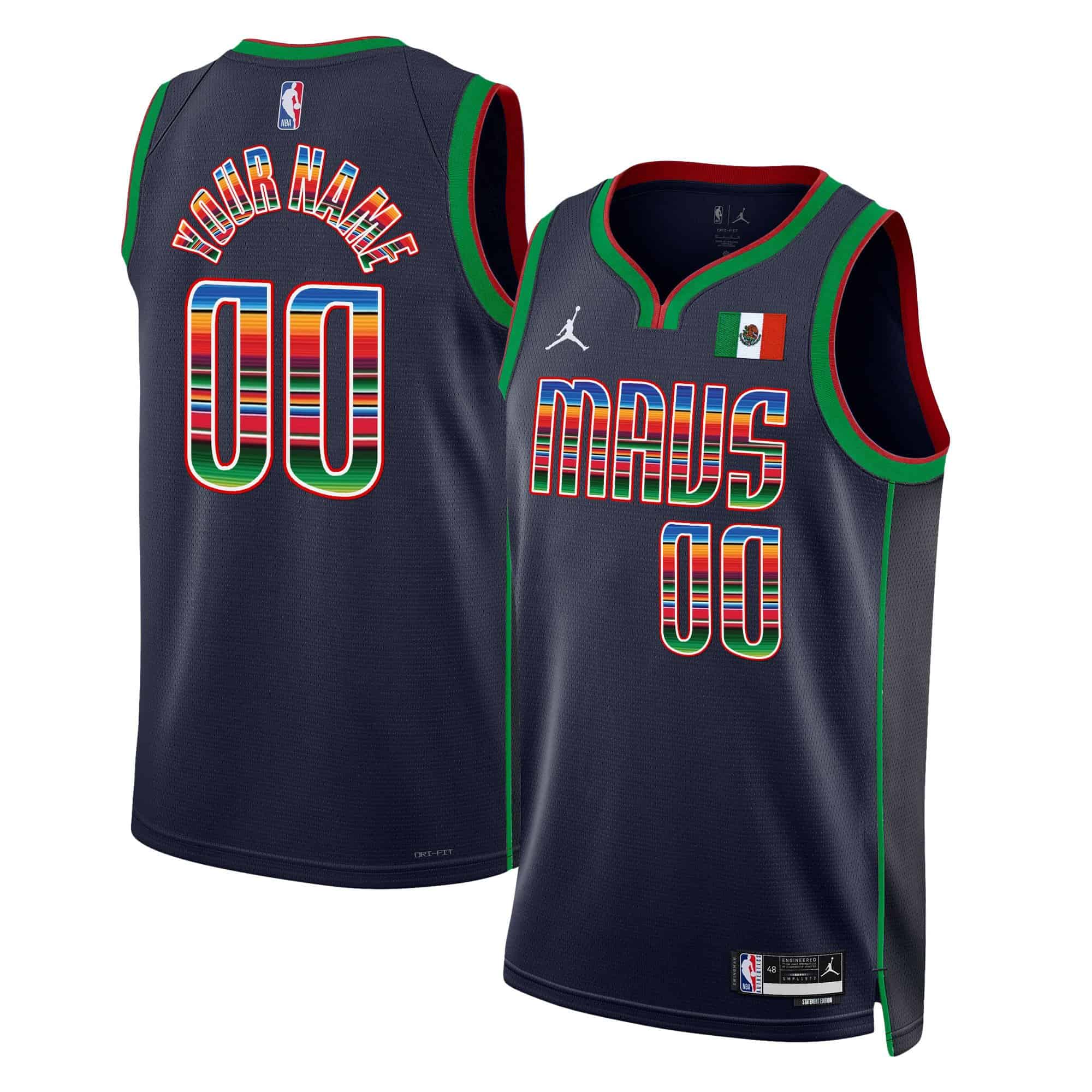 Dallas Mavericks Mexico Swingman Custom Jersey – All Stitched