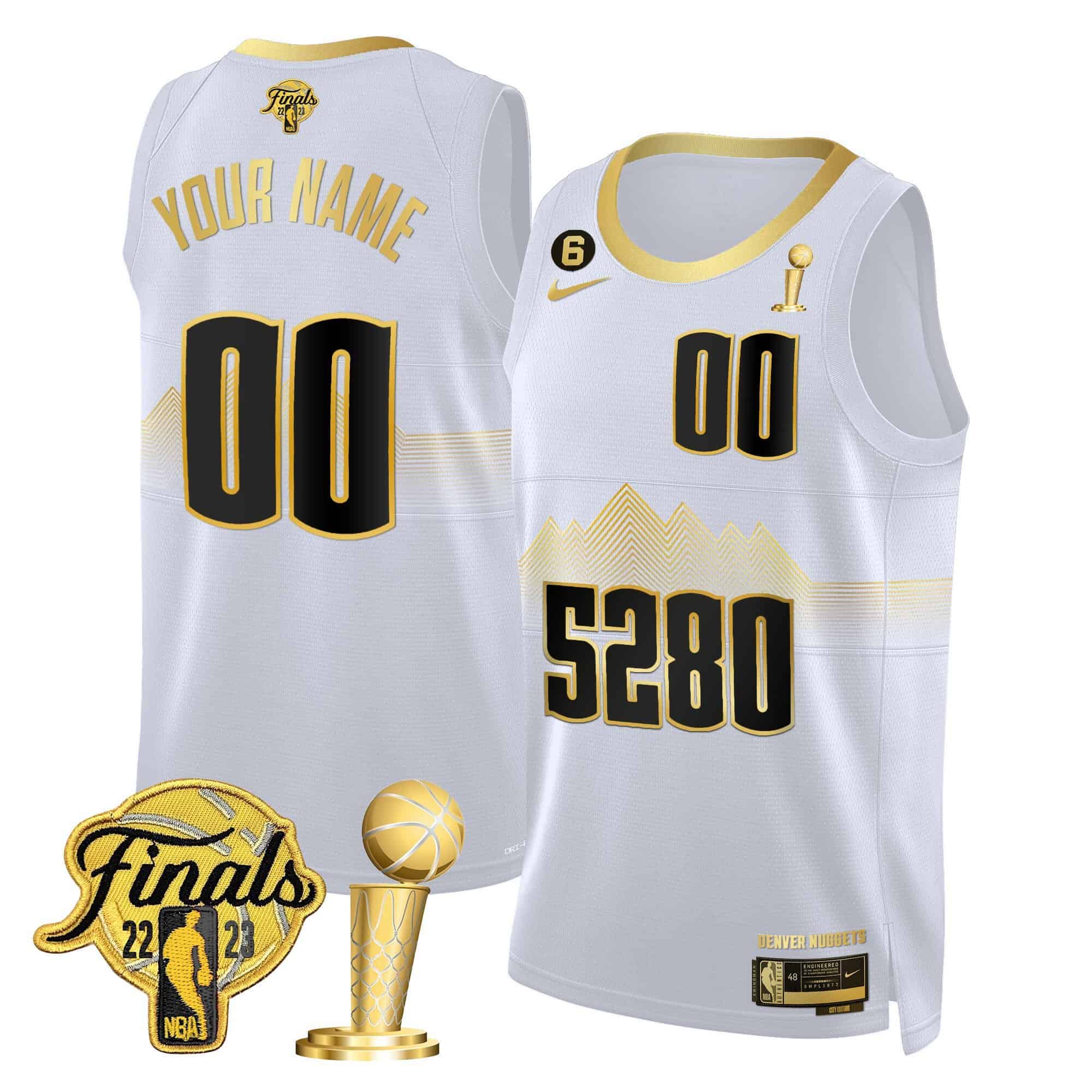 Denver Nuggets 2023 Finals & Patch Custom Jersey V2- All Stitched