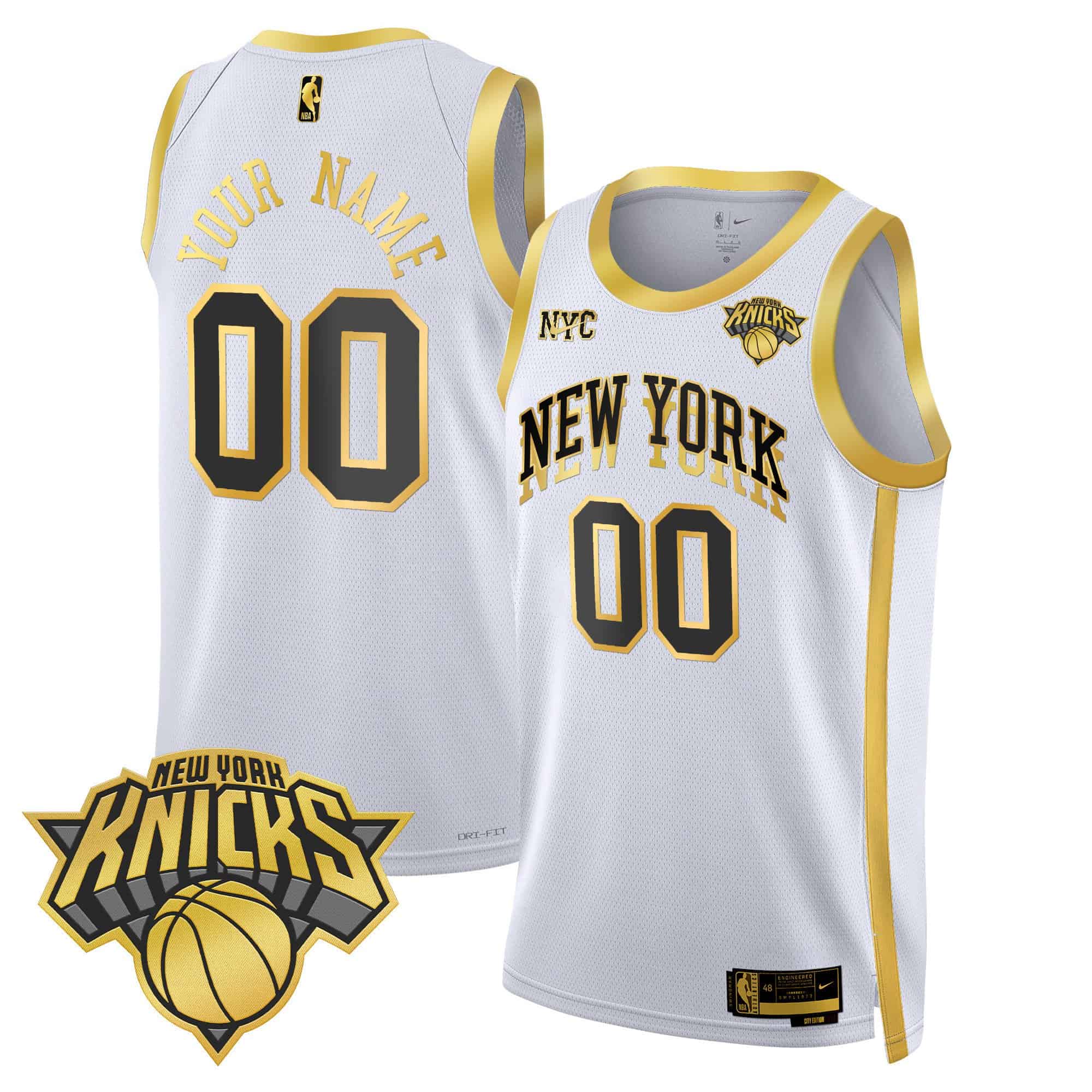 New York Knicks Swingman Custom Jersey V3 – All Stitched
