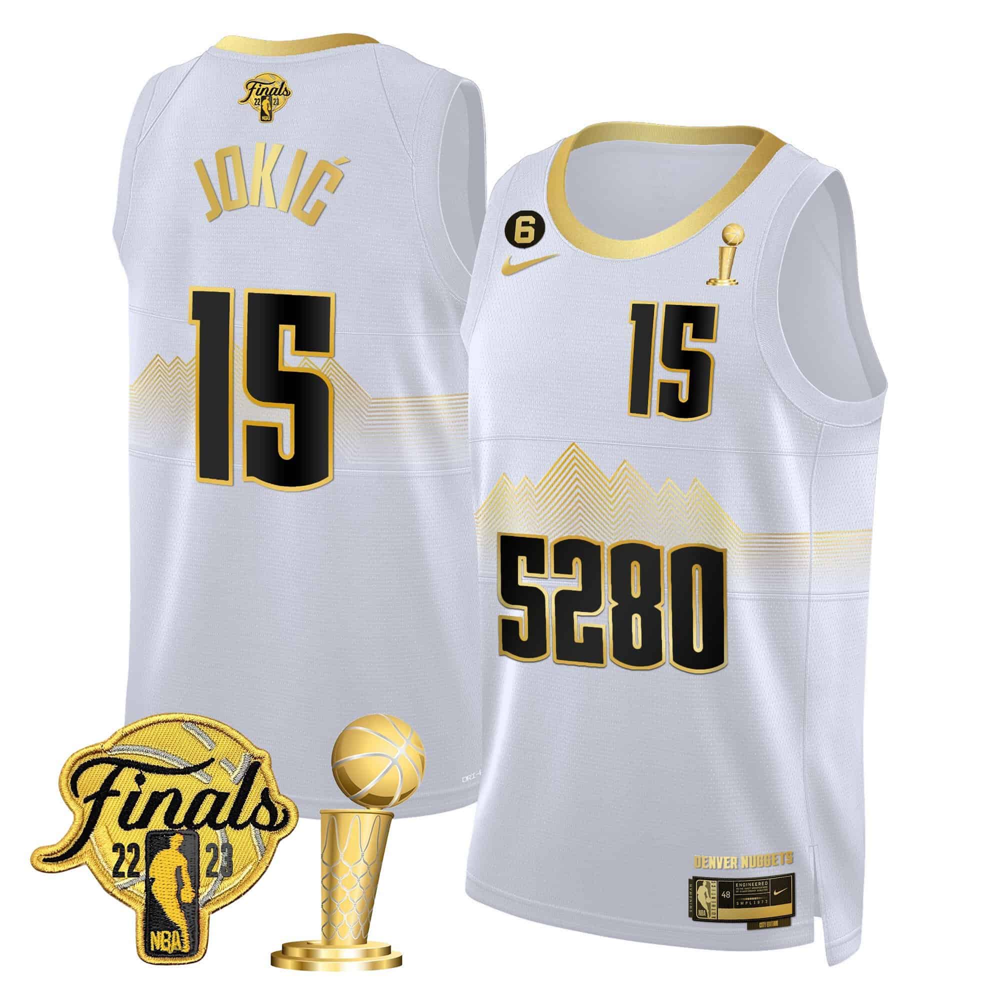 Men’s Denver Nuggets 2023 Finals & Patch Jersey V2- All Stitched