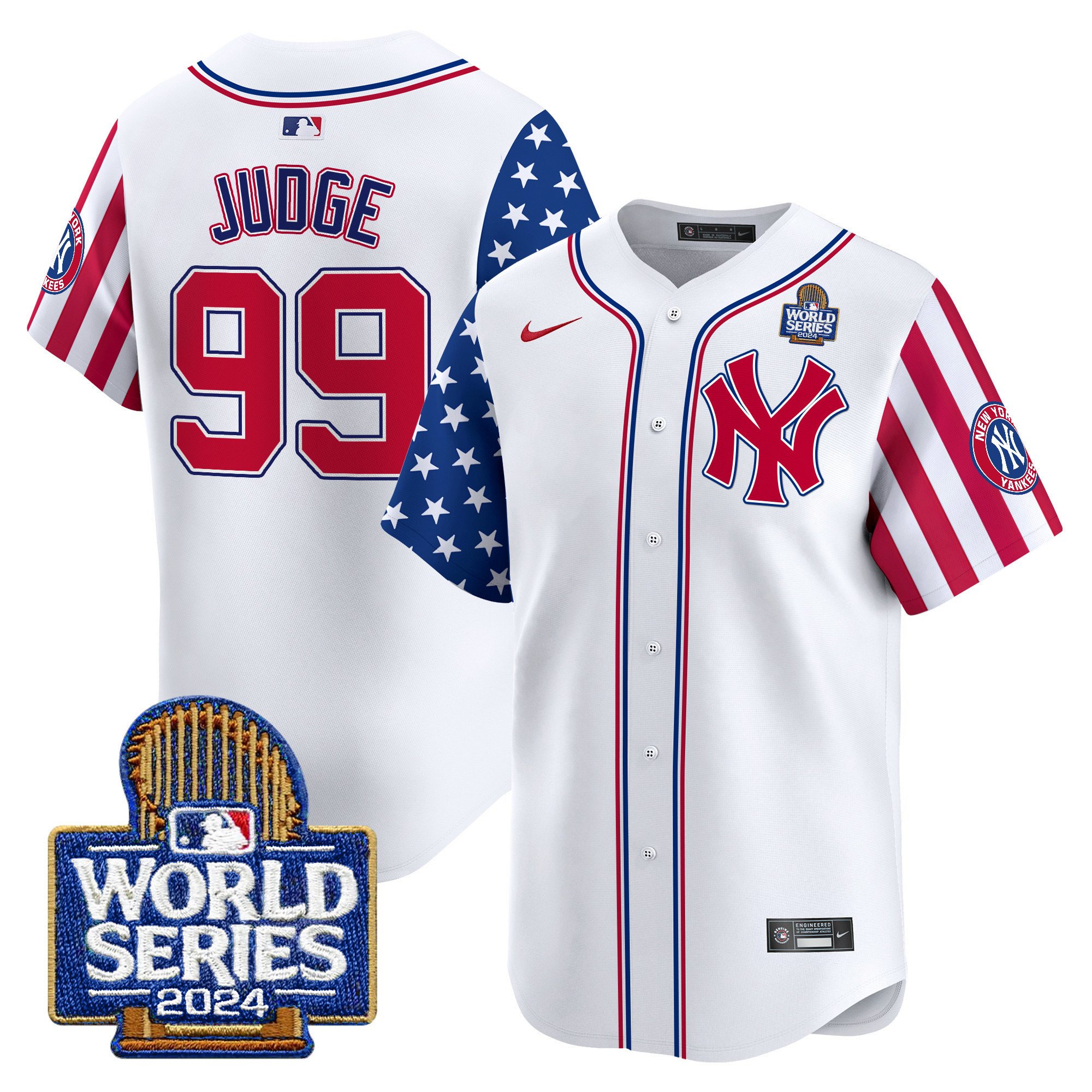 Men’s Yankees American Style 2024 World Series Vapor Premier Limited Jersey V2 – All Stitched