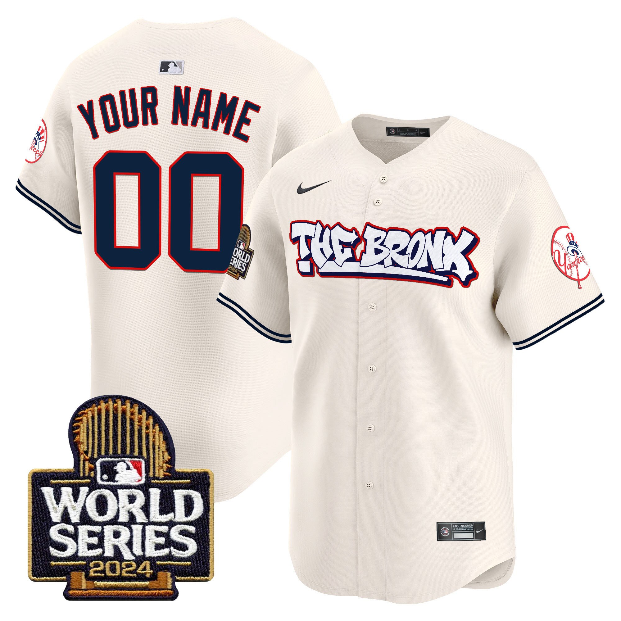 Yankees The Bronx 2024 World Series Vapor Premier Limited Custom Jersey – All Stitched