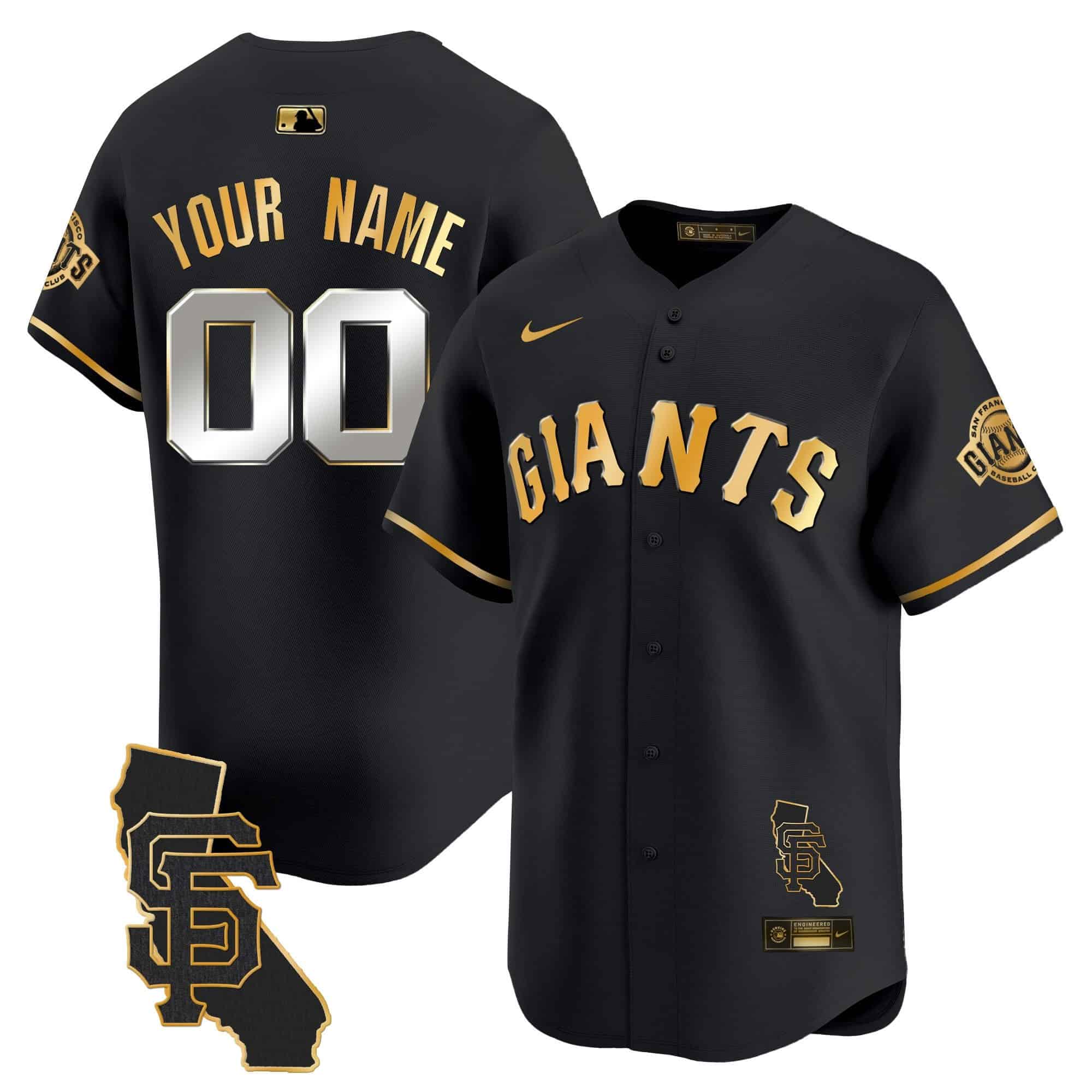 San Francisco Giants California Patch Vapor Premier Limited Custom Jersey – All Stitched