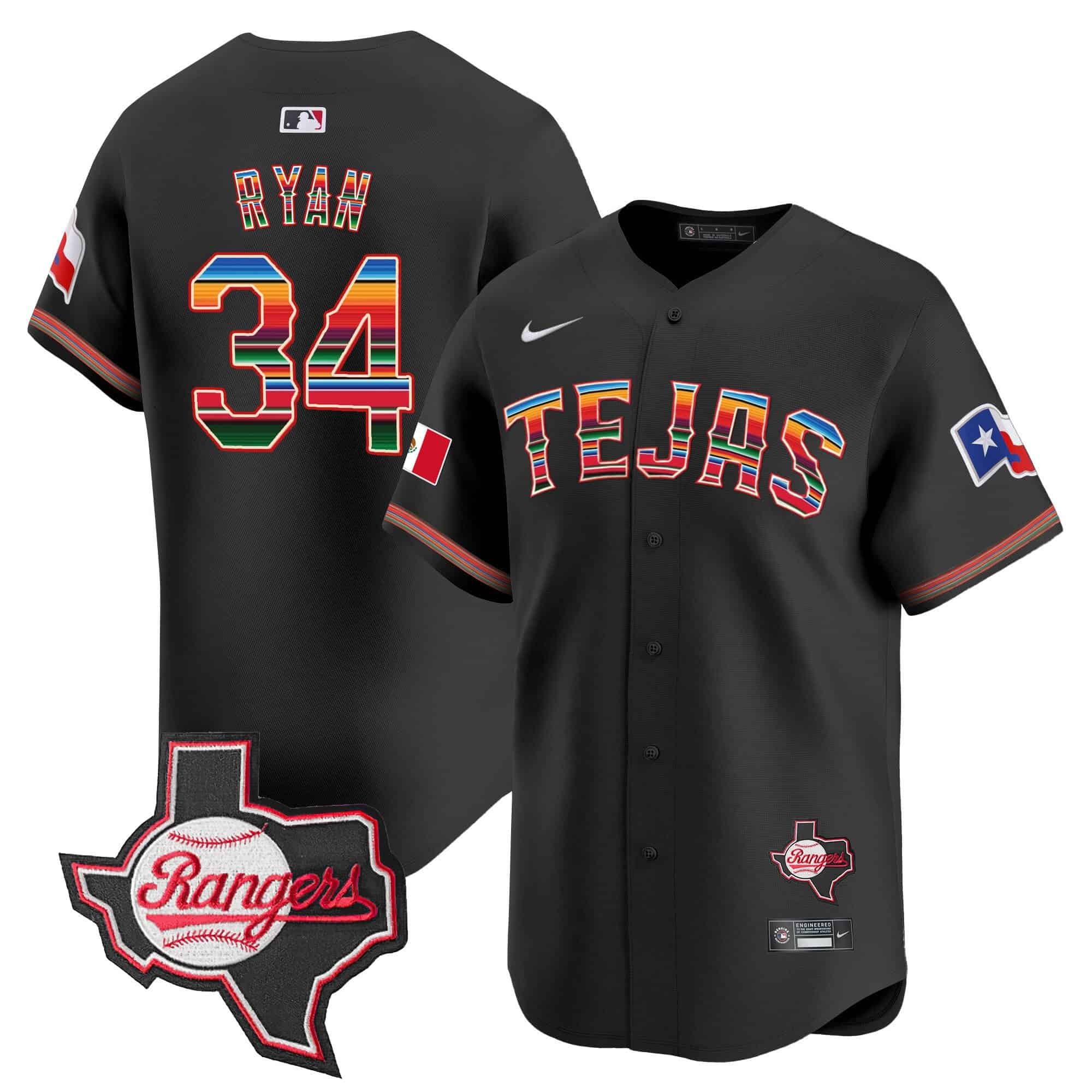 Men’s Texas Rangers Mexico Texas Patch Vapor Premier Limited Jersey – All Stitched