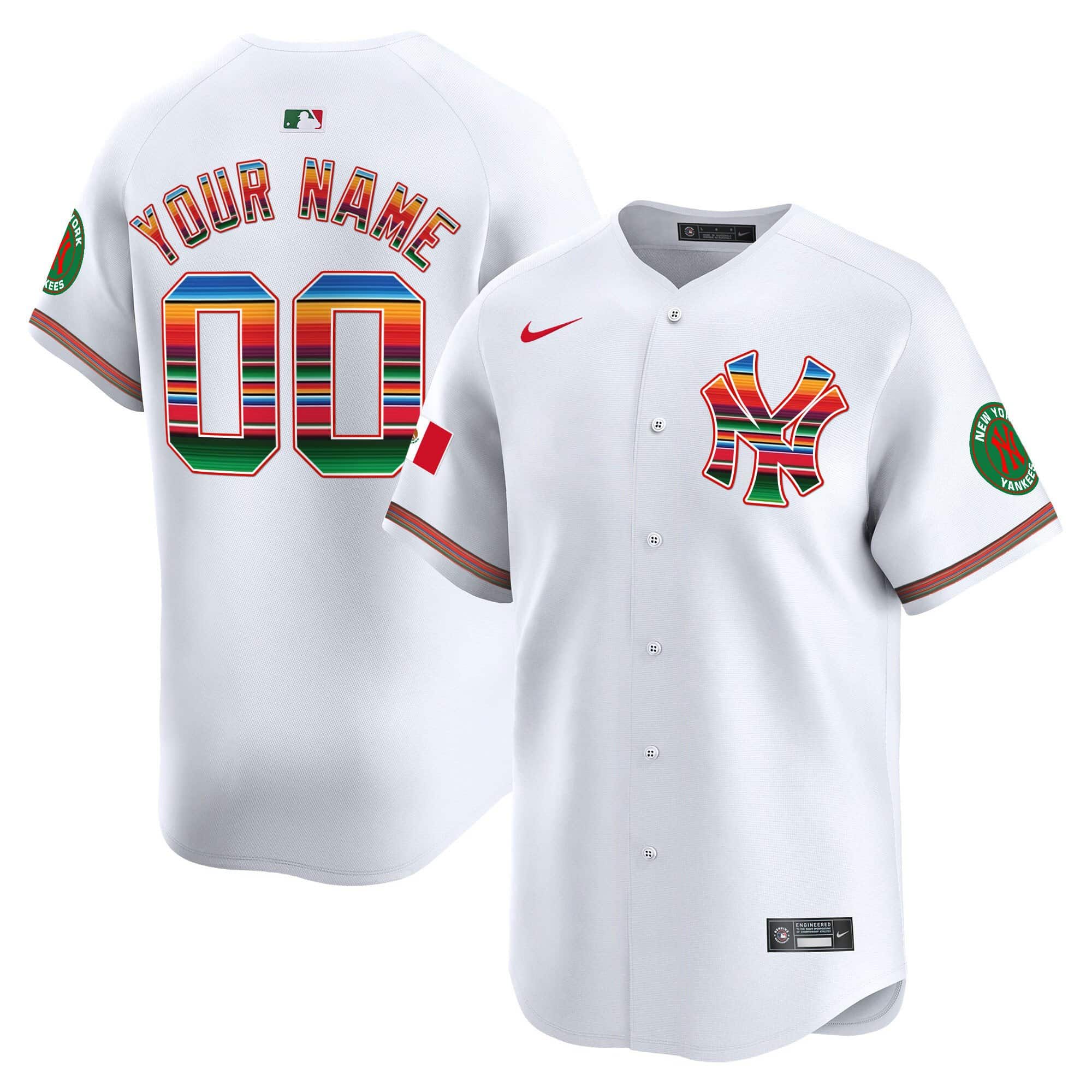 New York Yankees Mexico Vapor Premier Limited Custom Jersey – All Stitched