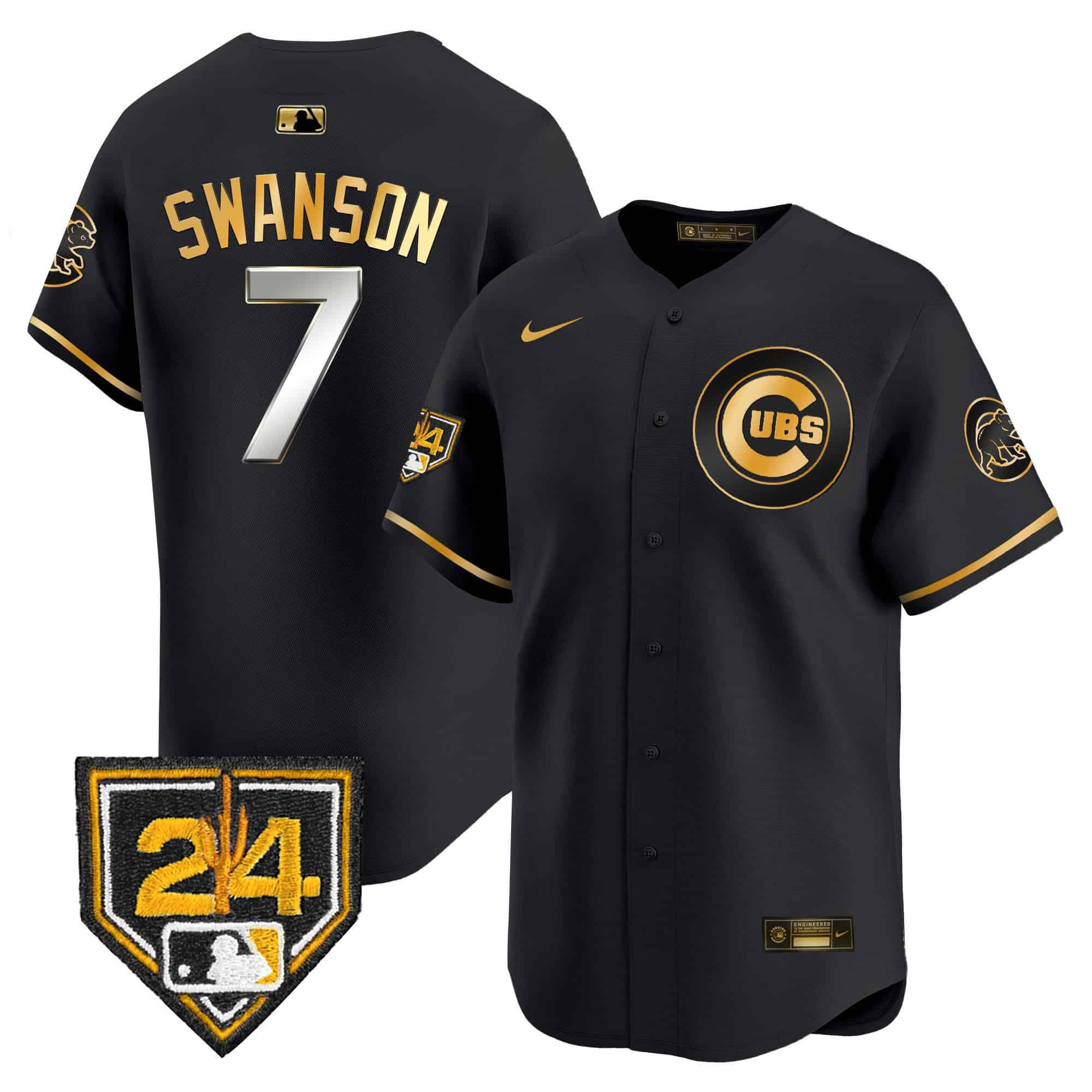 Men’s Chicago Cubs 2024 Spring Training Patch Vapor Premier Limited Jersey V2 – All Stitched