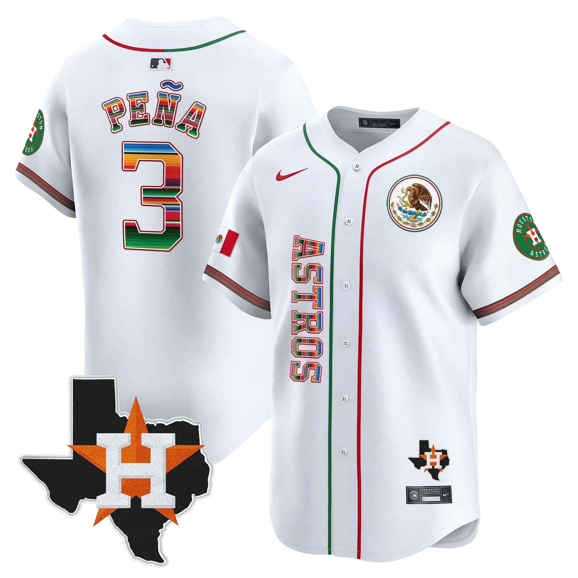 Men’s Houston Astros Mexico Vapor Premier Limited Jersey V4 – All Stitched