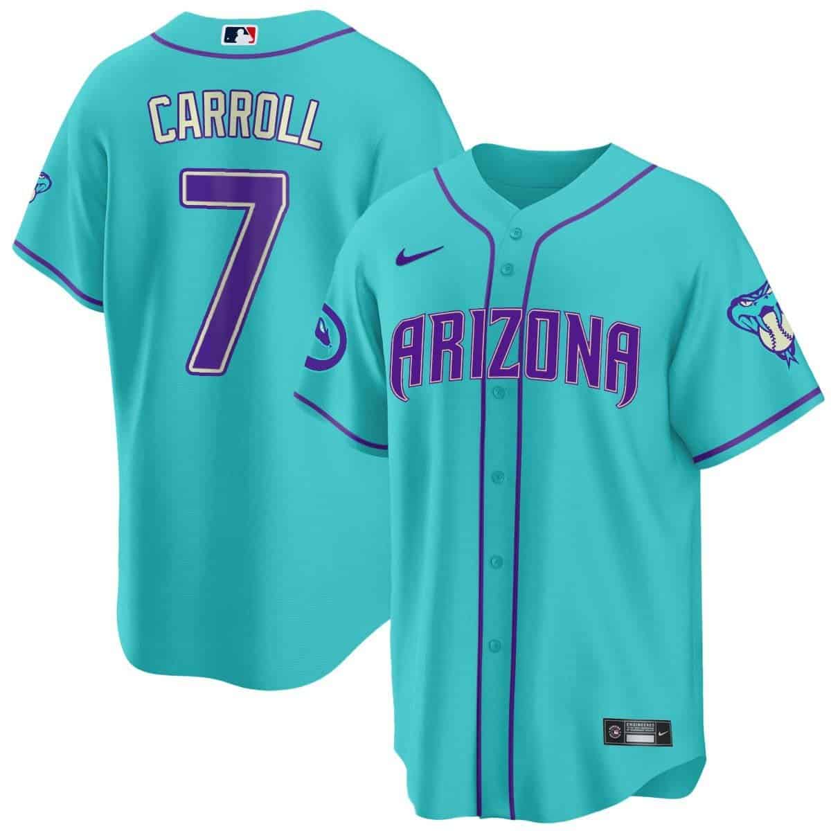Men’s 2024 Arizona Diamondbacks Teal Purple Jersey – All Stitched