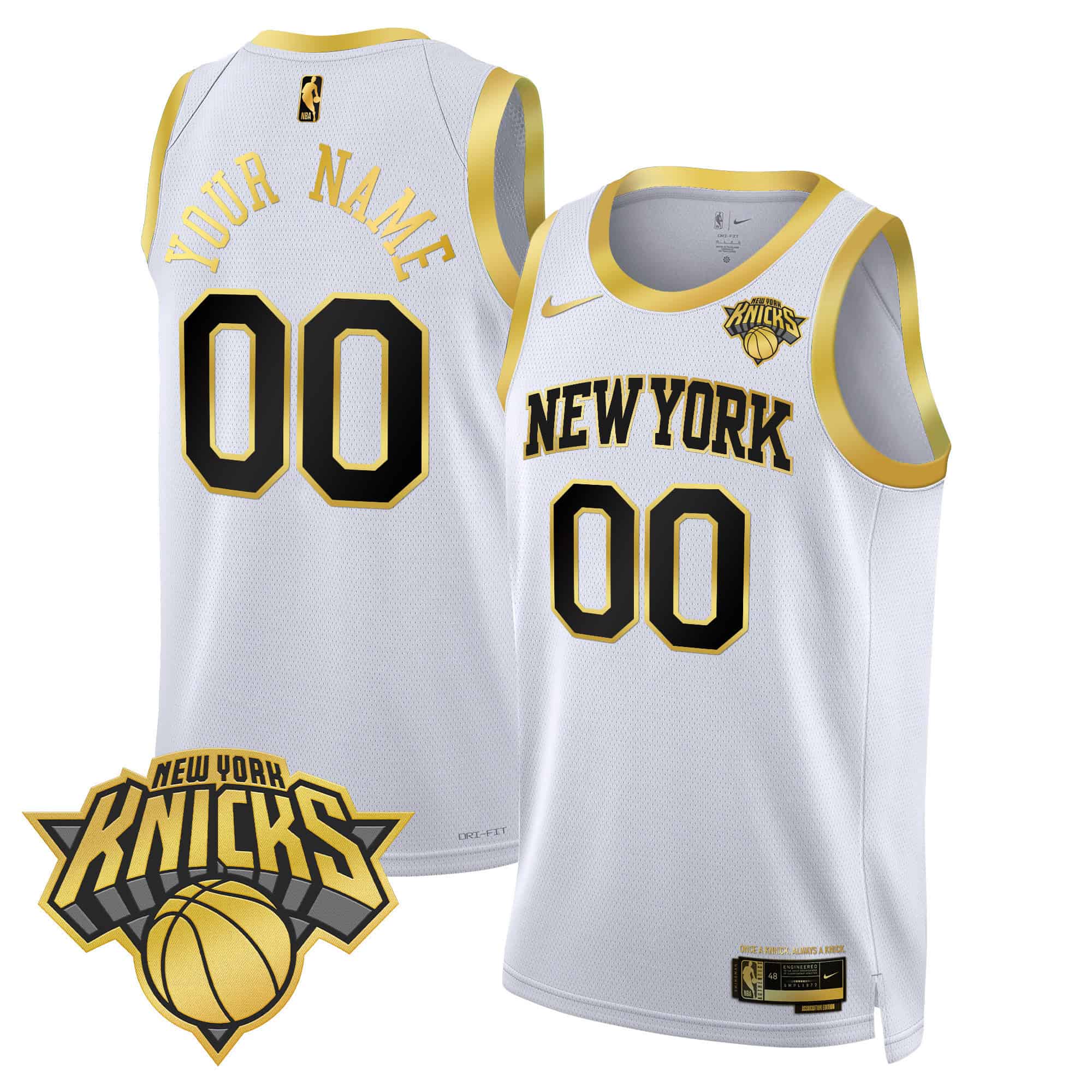 New York Knicks Swingman Custom Jersey V2 – All Stitched