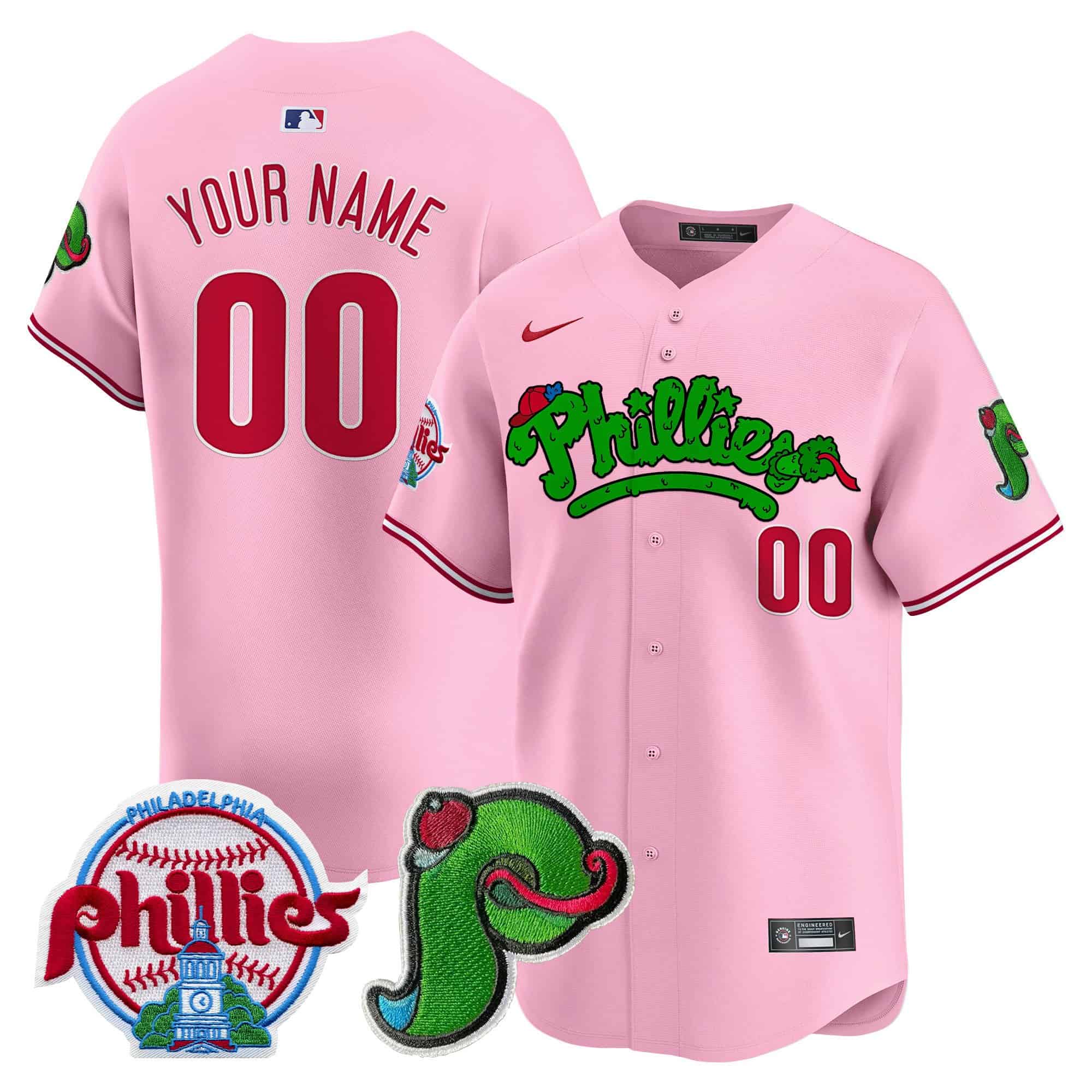 Phillies Phanatic Patch Vapor Premier Limited Custom Jersey V3 – All Stitched