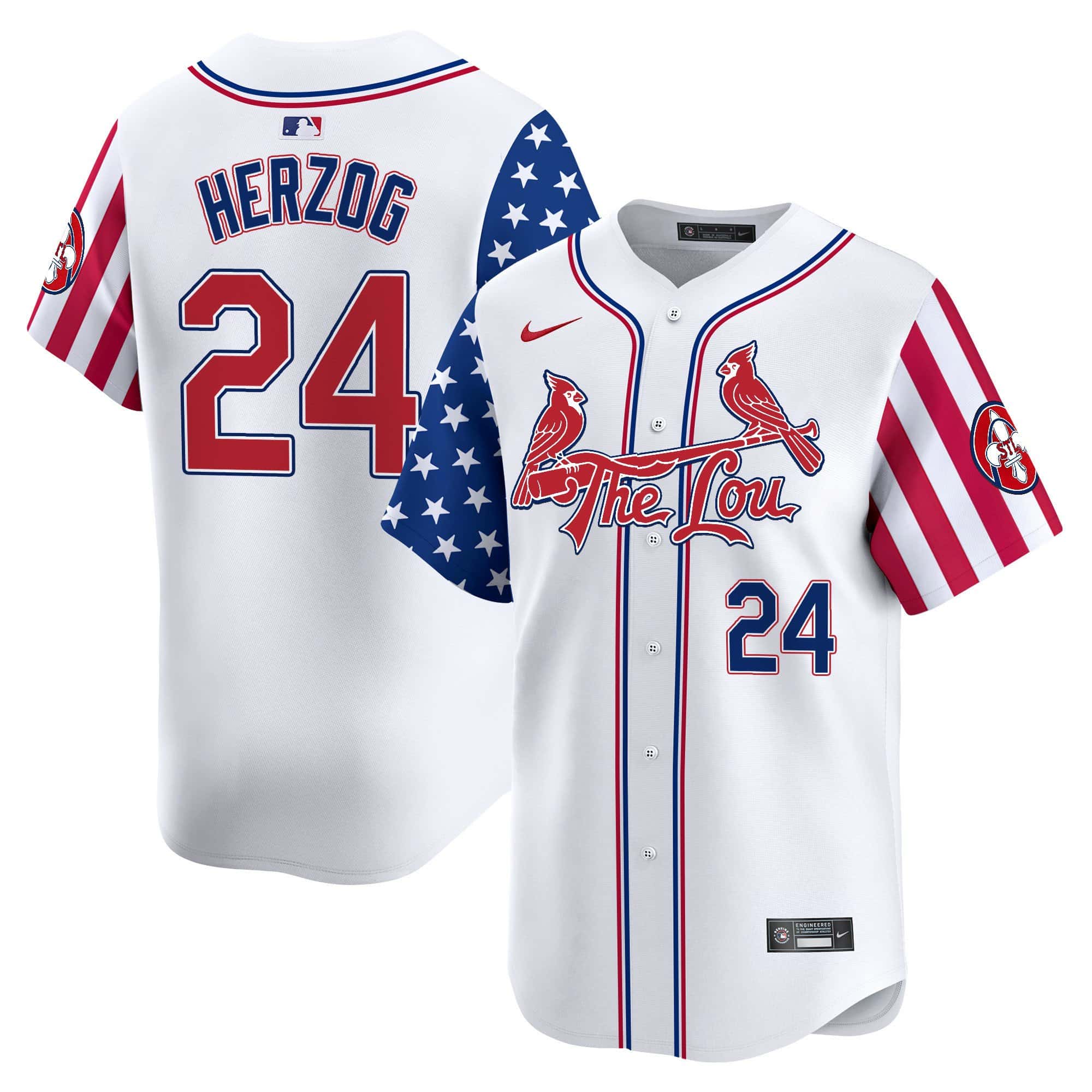 Men’s St. Louis Cardinals 2024 Independence Day Vapor Premier Limited Jersey – All Stitched