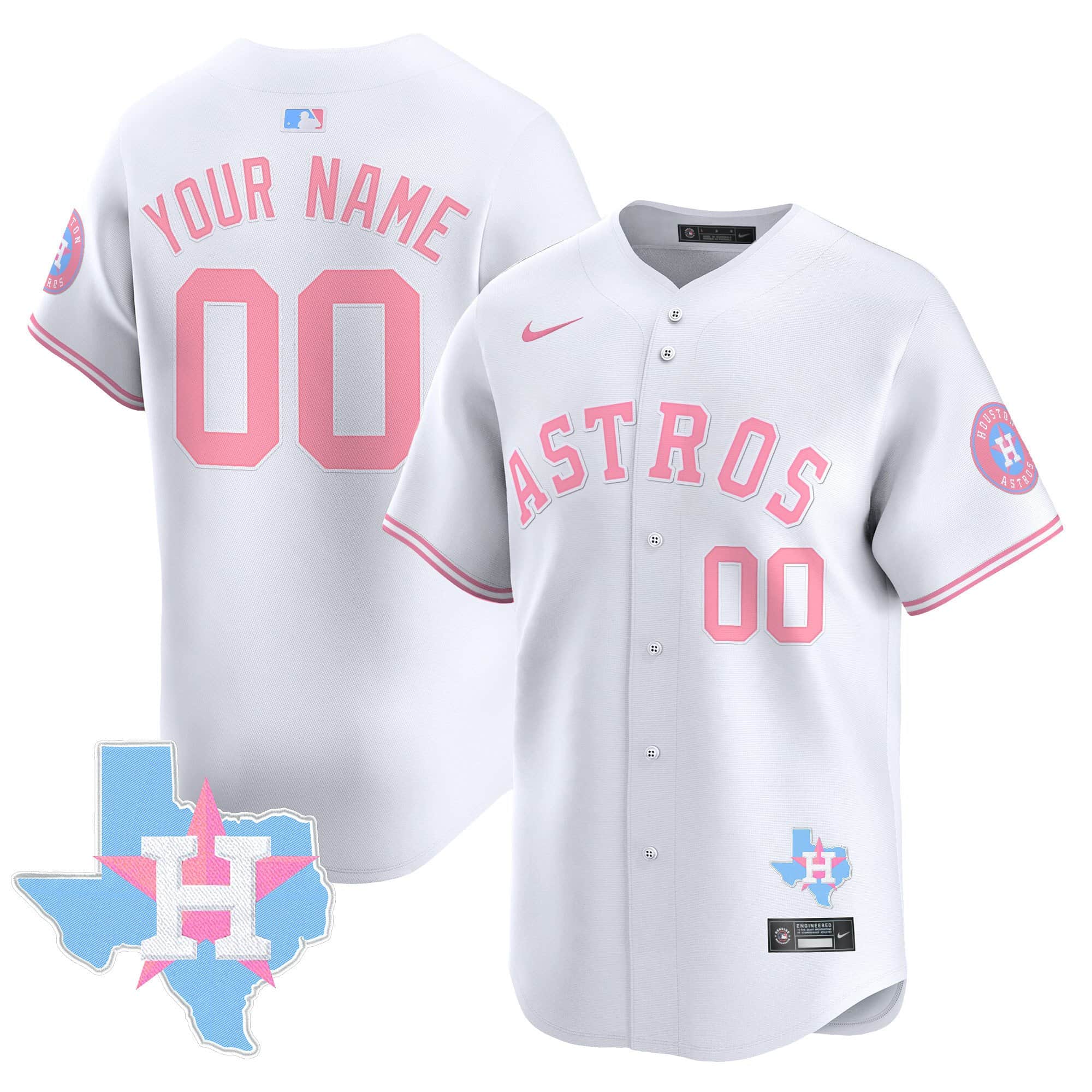 Astros Bubblegum Pink Vapor Premier Limited Custom Jersey – All Stitched