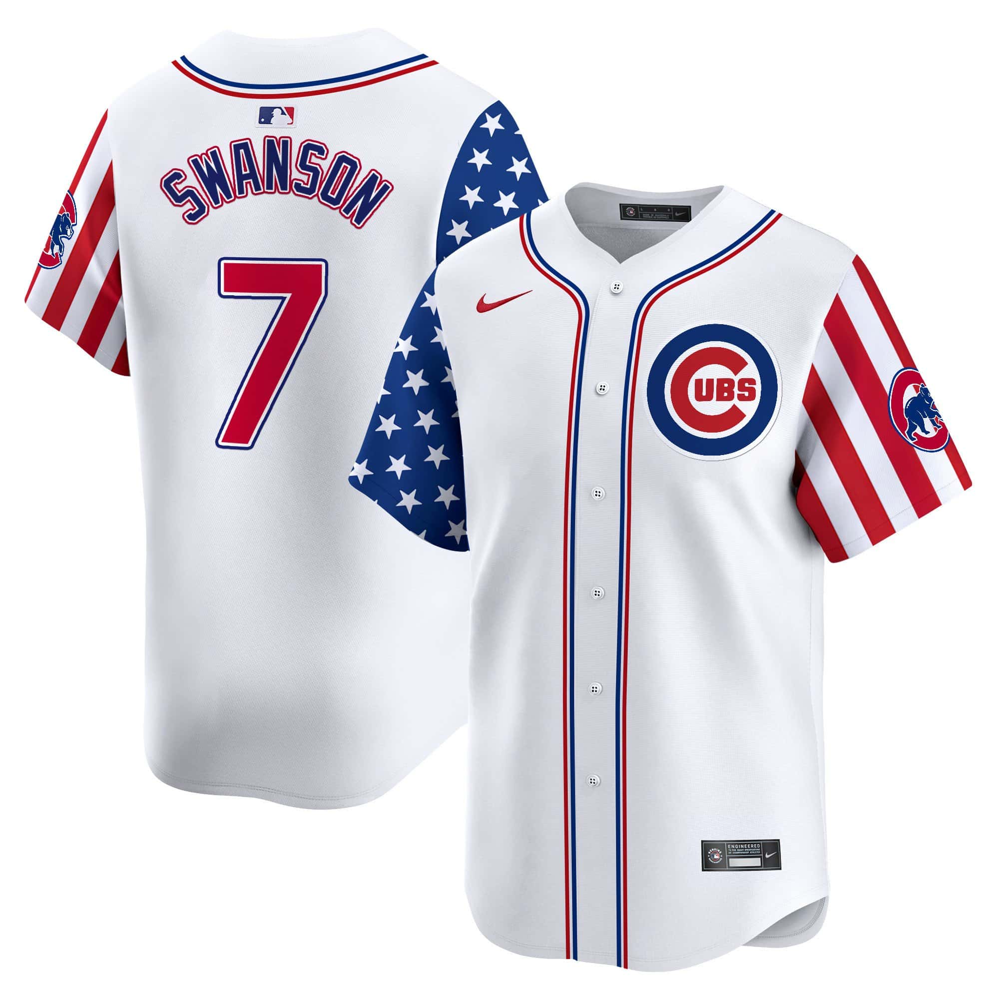 Men’s Chicago Cubs 2024 Independence Day Vapor Premier Limited Jersey – All Stitched