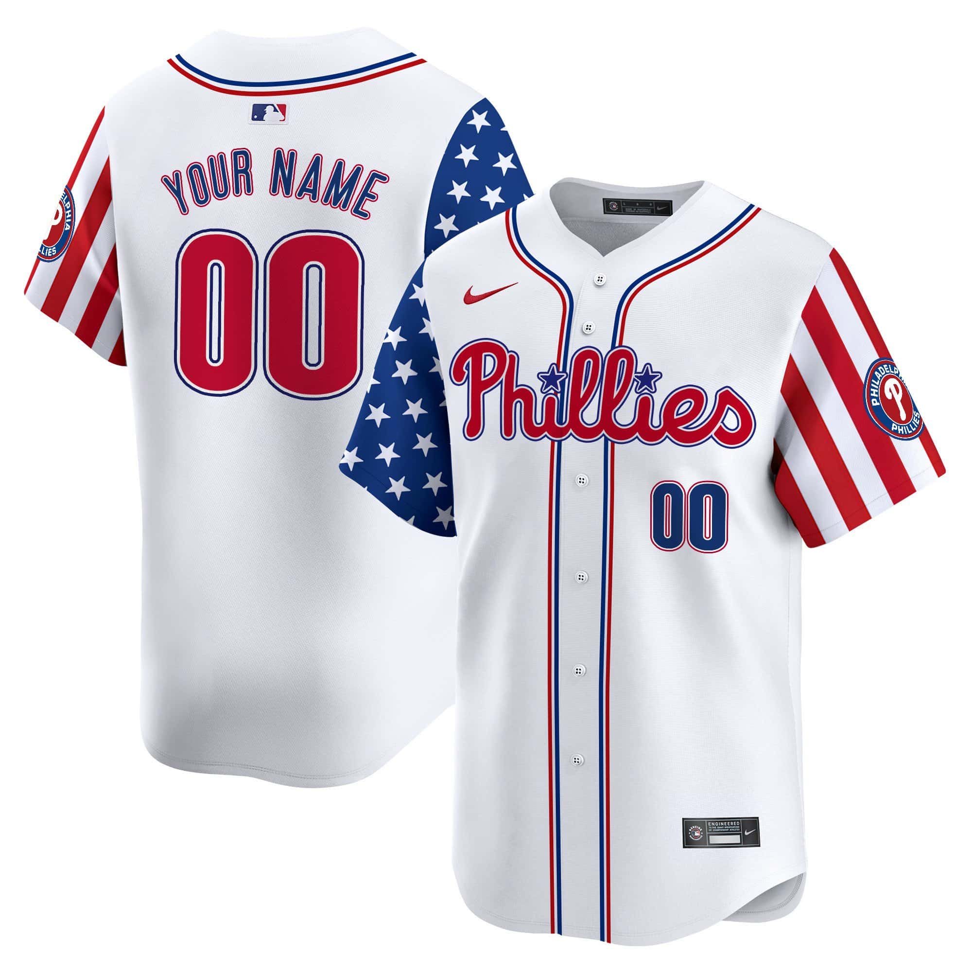 Philadelphia Phillies 2024 Independence Day Vapor Premier Limited Custom Jersey – All Stitched