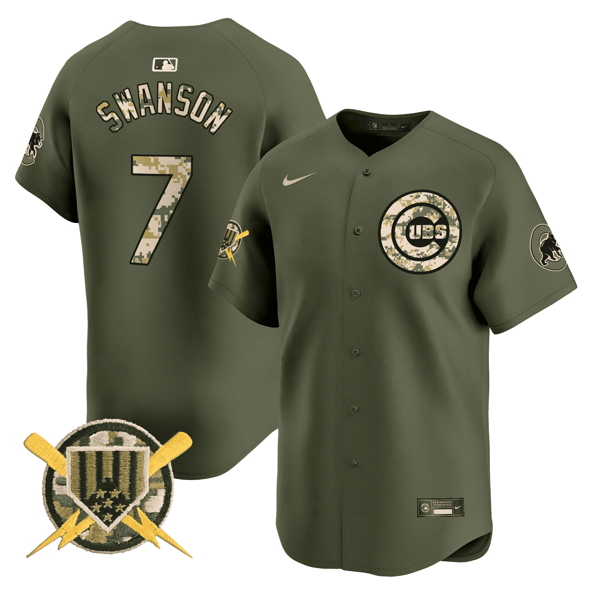 Men’s Chicago Cubs Armed Forces Day Vapor Premier Limited Jersey – All Stitched