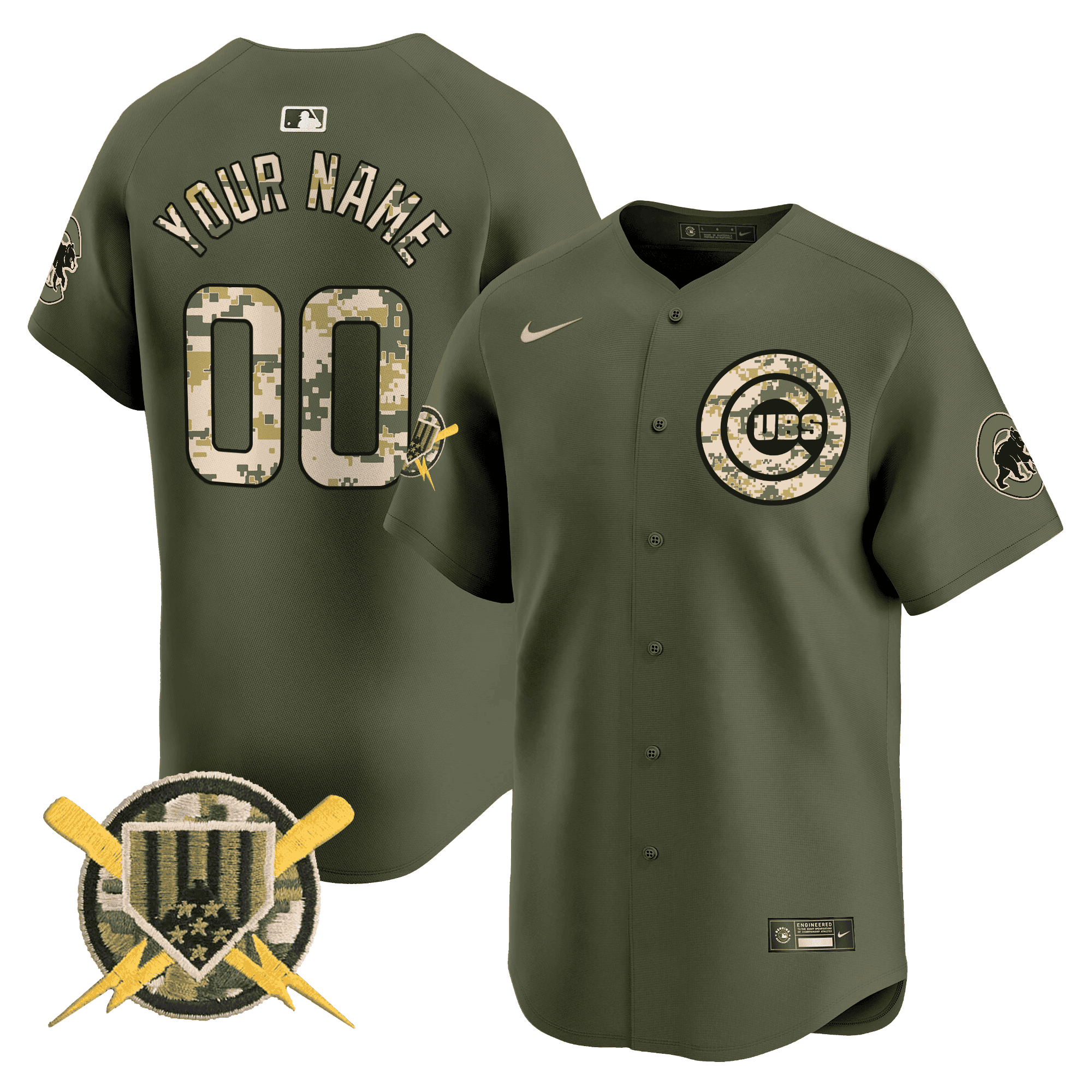 Chicago Cubs Armed Forces Day Vapor Premier Limited Custom Jersey – All Stitched