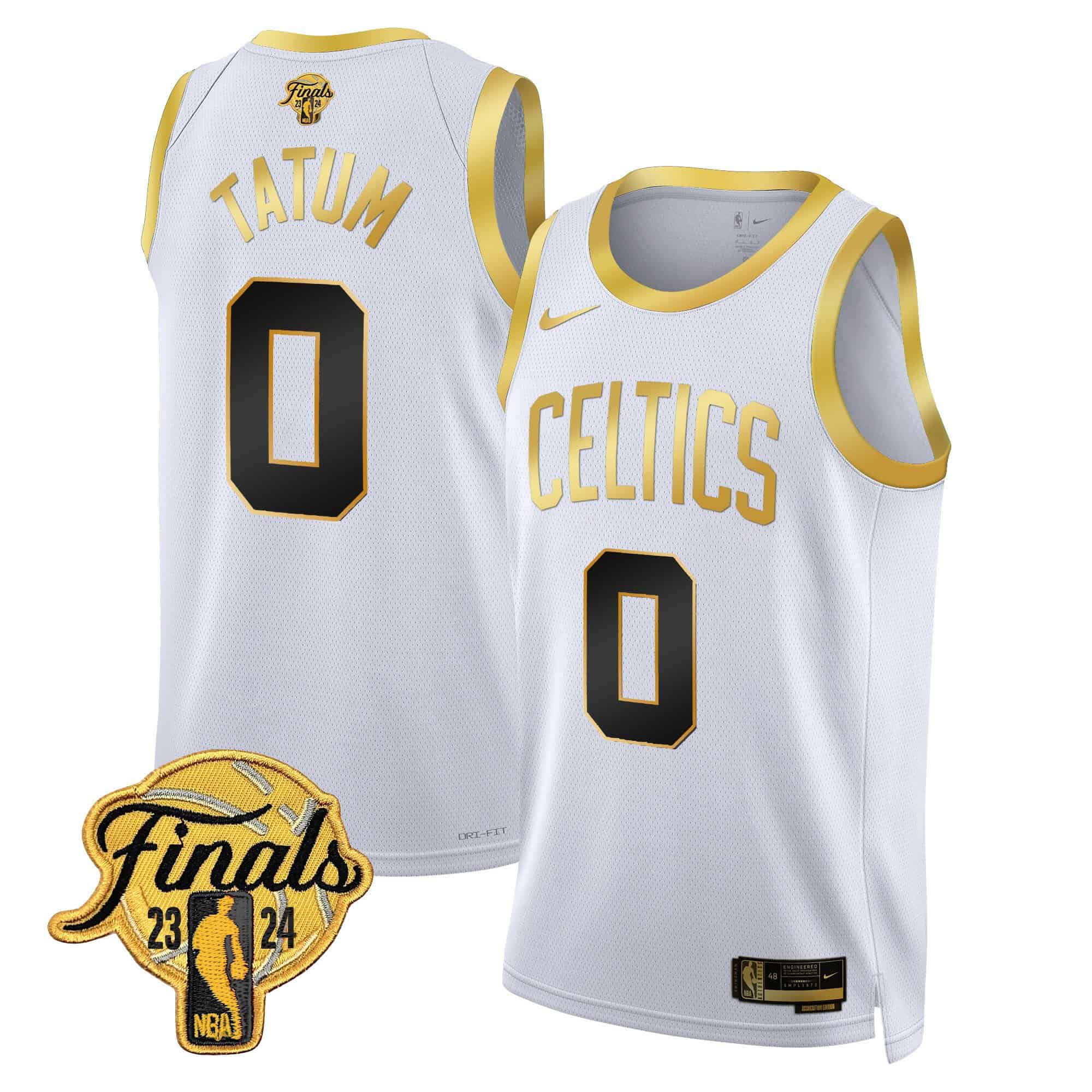 Men’s Boston Celtics 2024 Finals Patch Swingman Jersey – All Stitched