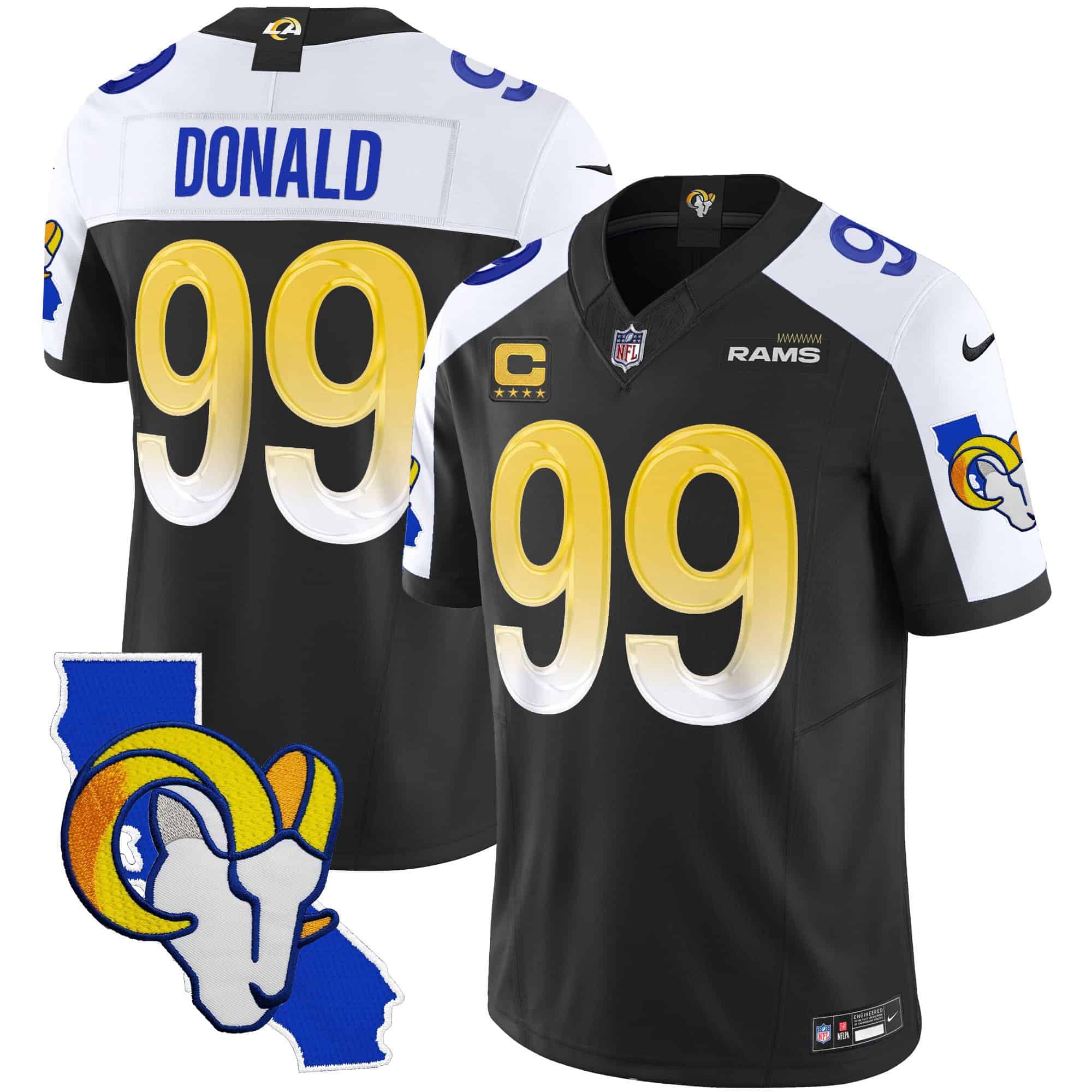Men’s Rams California Patch Vapor Limited Jersey – All Stitched