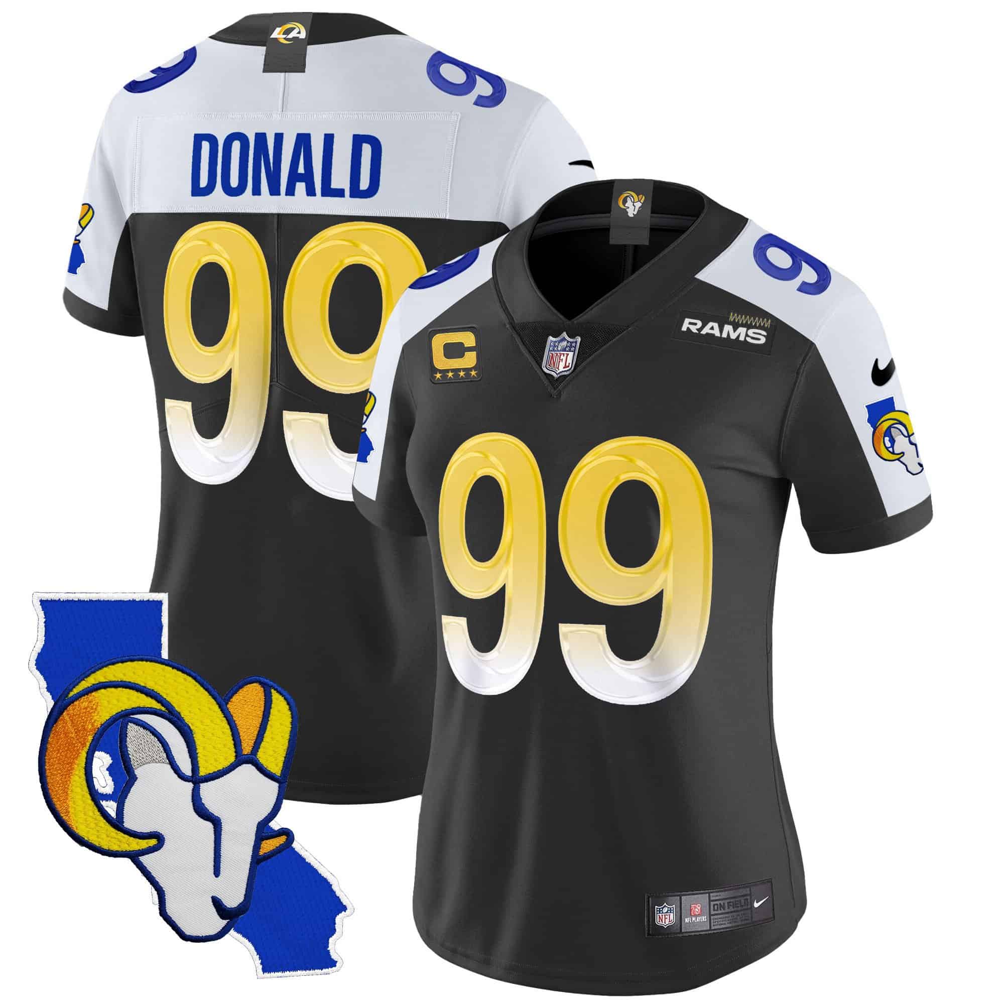 Women’s Rams California Patch Vapor Limited Jersey – All Stitched