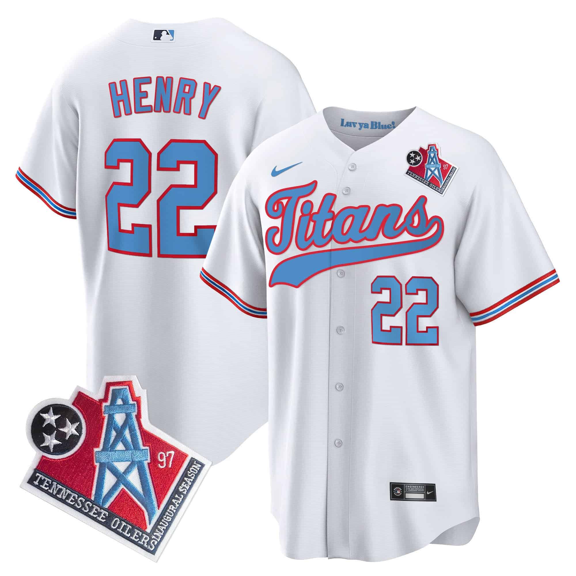 Men’s Titans 1997 Throwback Limited Cool Base Jersey – All Stitched