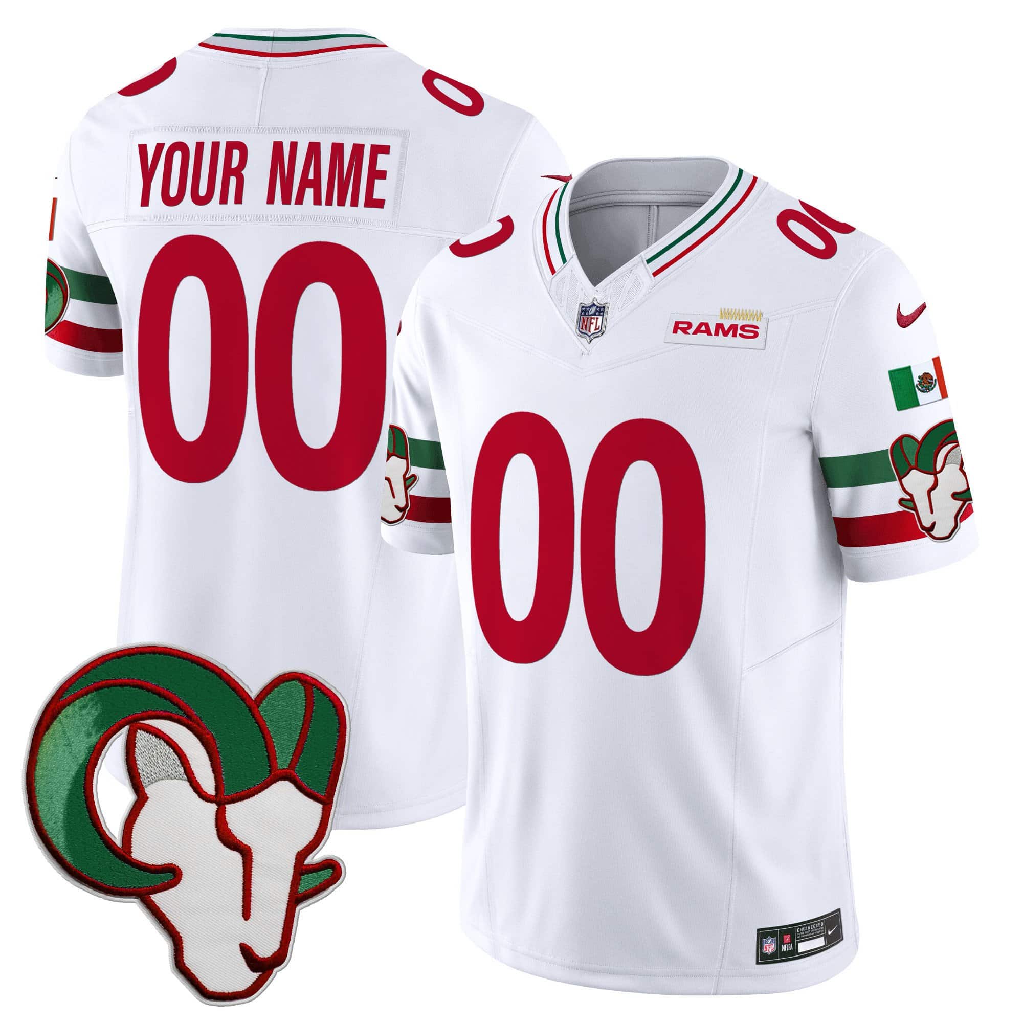 Rams Mexico Vapor Limited Custom Jersey – All Stitched
