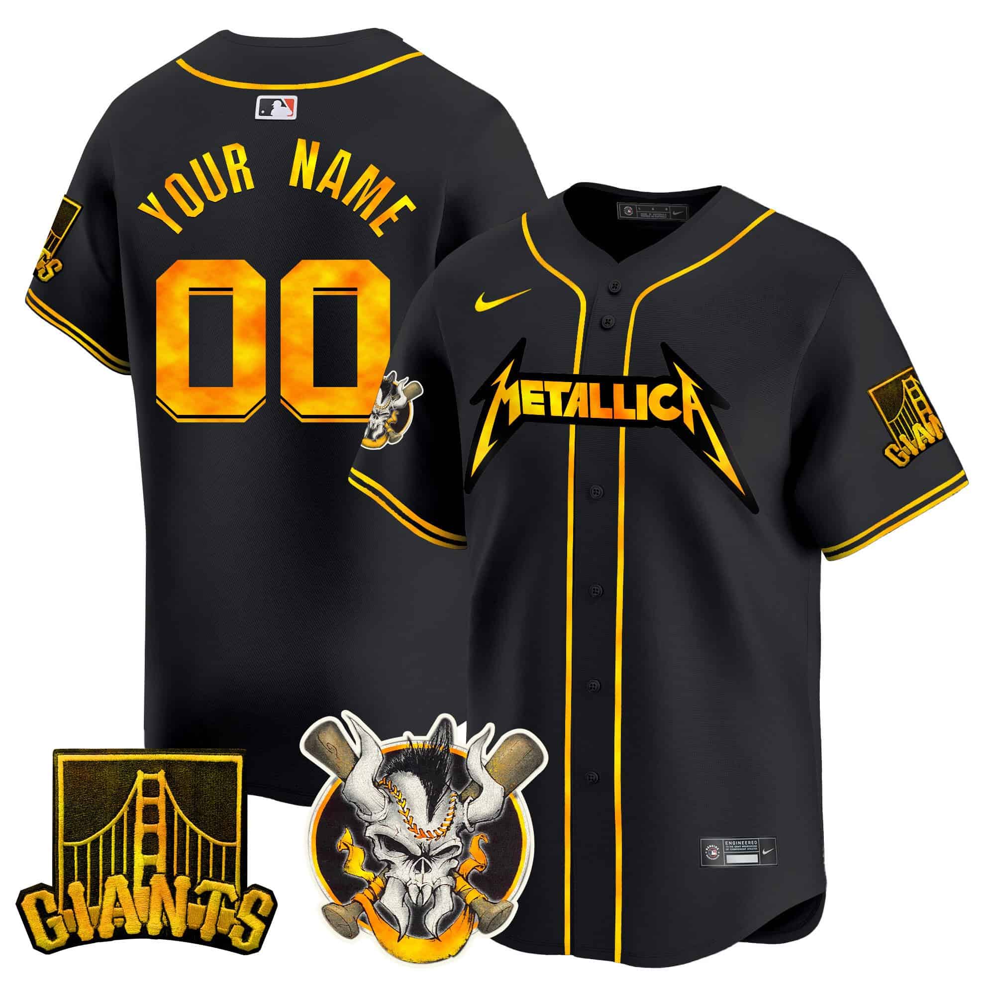 San Francisco Giants Metallica Vapor Premier Limited Custom Jersey – All Stitched